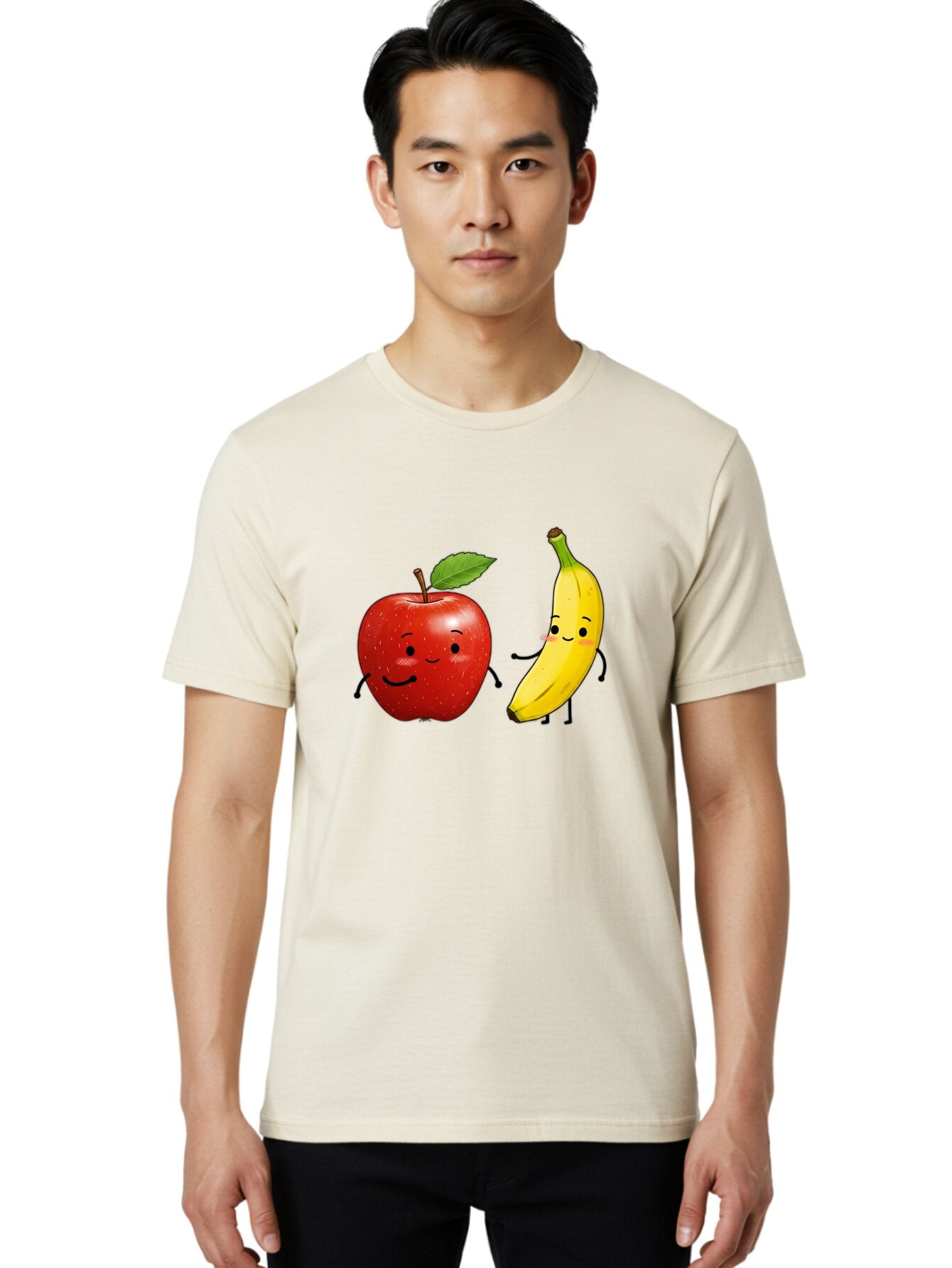 Apple-And-Banana-3 Men'S Graphic Tee, 100% Cotton, Comfortable Casual Summer Wear, Machine Washable, Vintage Camera, Old Camera, Antique Camera, Black Camera, Classic Photography, Photography Equipment, Nostalgic Device, Film Camera, Baq281 16