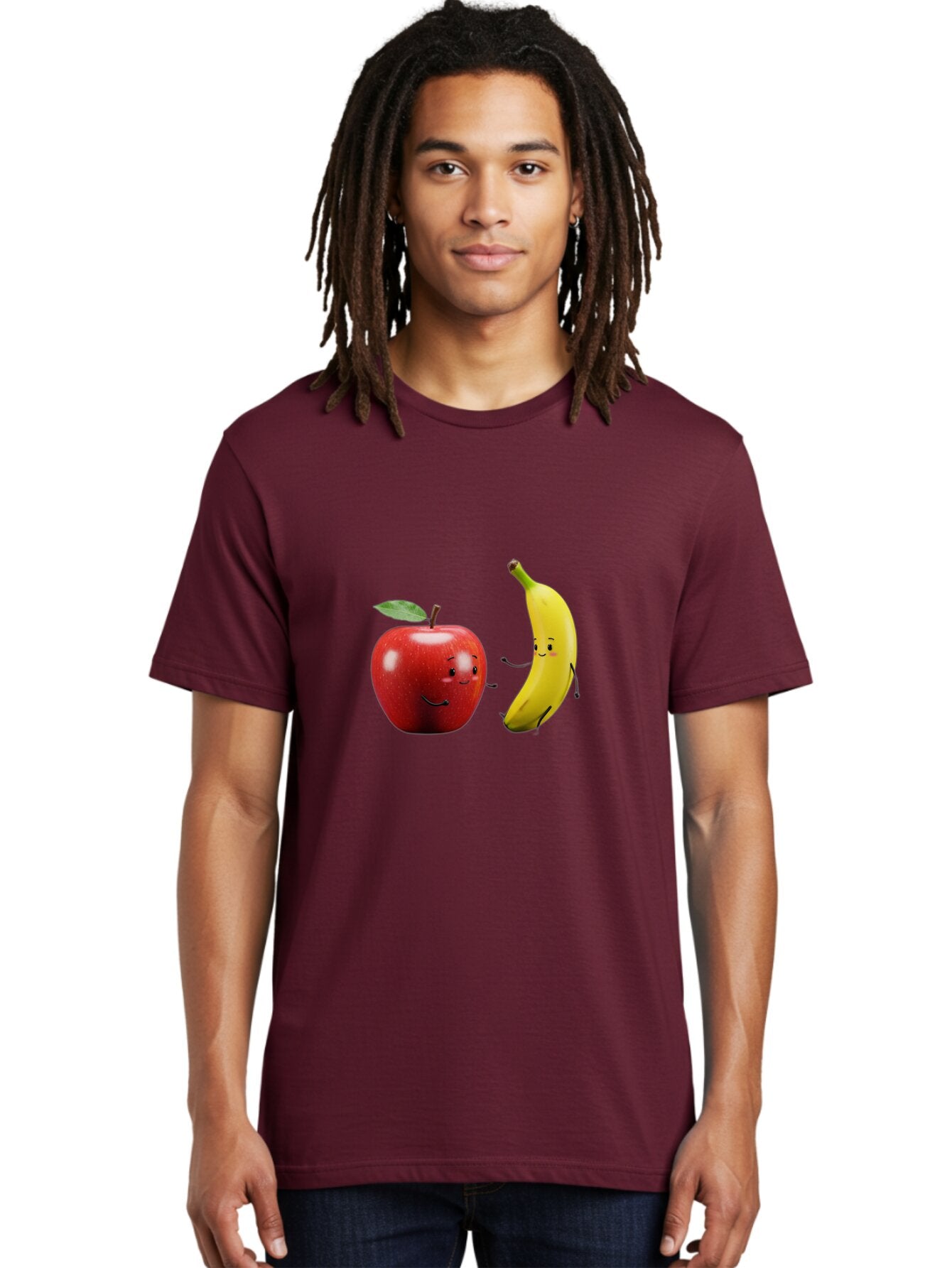 Apple-And-Banana-4 Men'S Graphic Tee, 100% Cotton, Comfortable Casual Summer Wear, Machine Washable, Vintage Camera, Old Camera, Antique Camera, Black Camera, Classic Photography, Photography Equipment, Nostalgic Device, Film Camera, Baq282 25