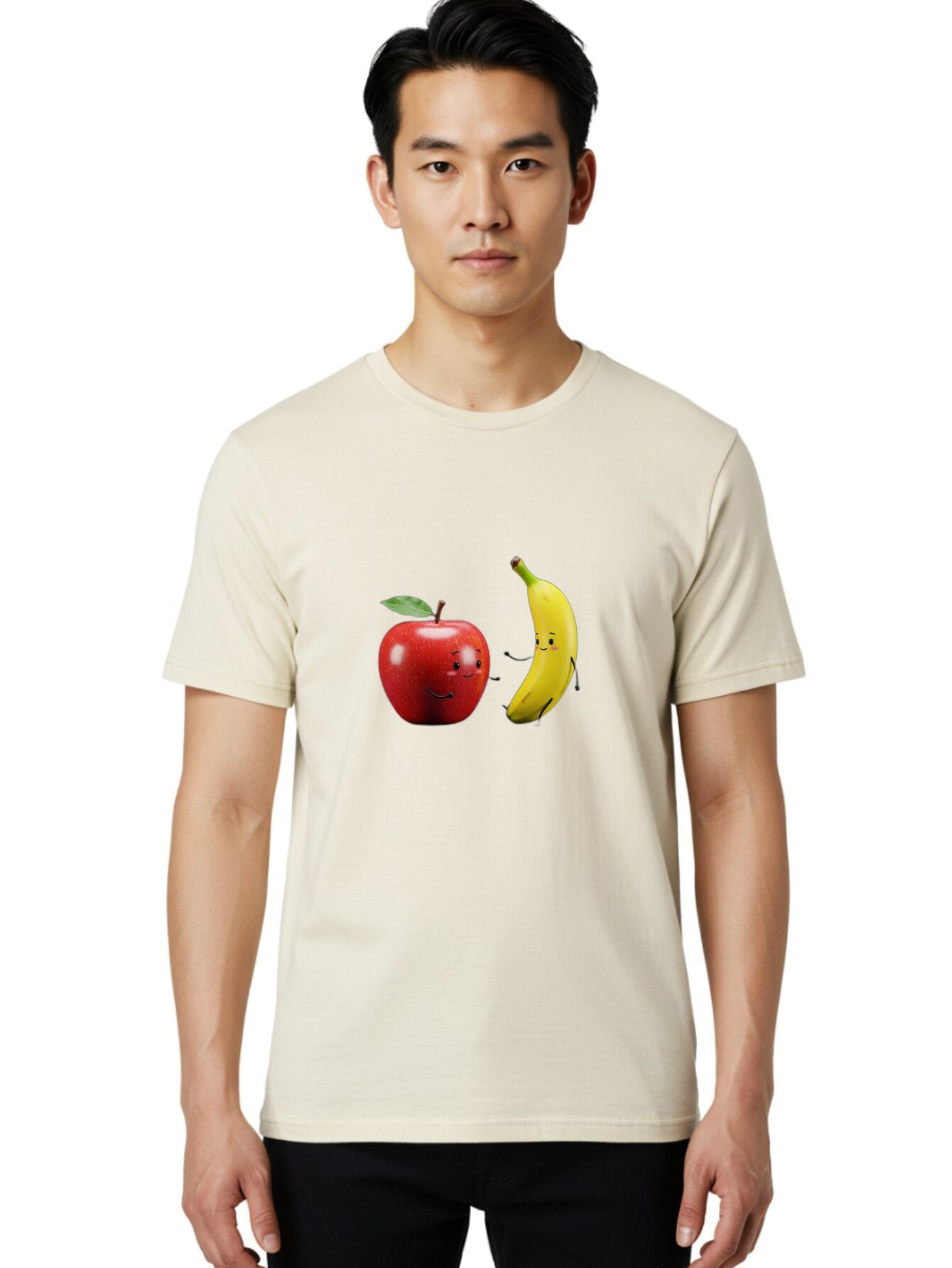 Apple-And-Banana-4 Men'S Graphic Tee, 100% Cotton, Comfortable Casual Summer Wear, Machine Washable, Vintage Camera, Old Camera, Antique Camera, Black Camera, Classic Photography, Photography Equipment, Nostalgic Device, Film Camera, Baq282 27