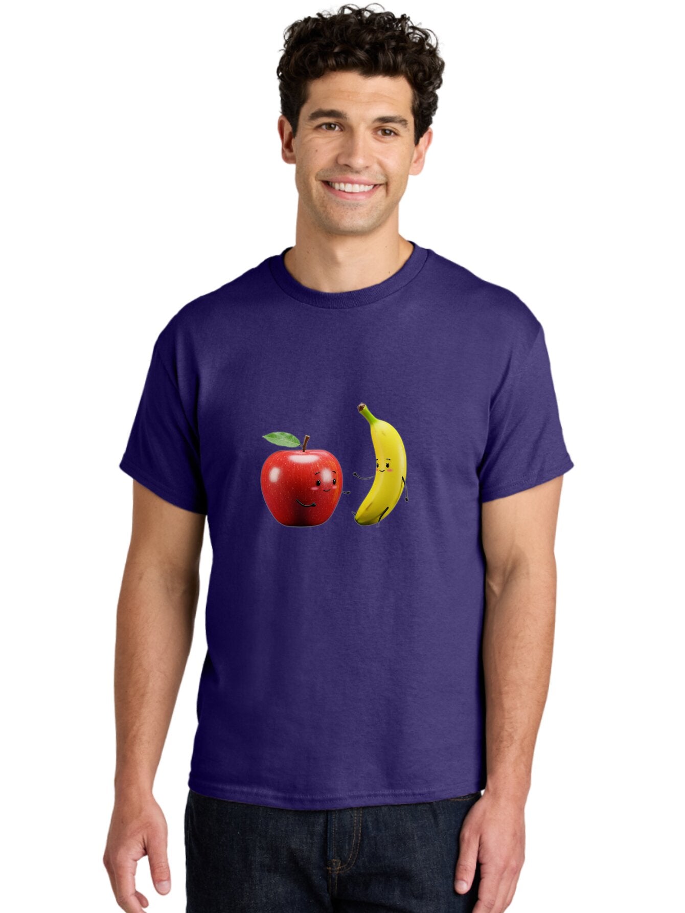 Apple-And-Banana-4 Men'S Graphic Tee, 100% Cotton, Comfortable Casual Summer Wear, Machine Washable, Vintage Camera, Old Camera, Antique Camera, Black Camera, Classic Photography, Photography Equipment, Nostalgic Device, Film Camera, Baq282 20