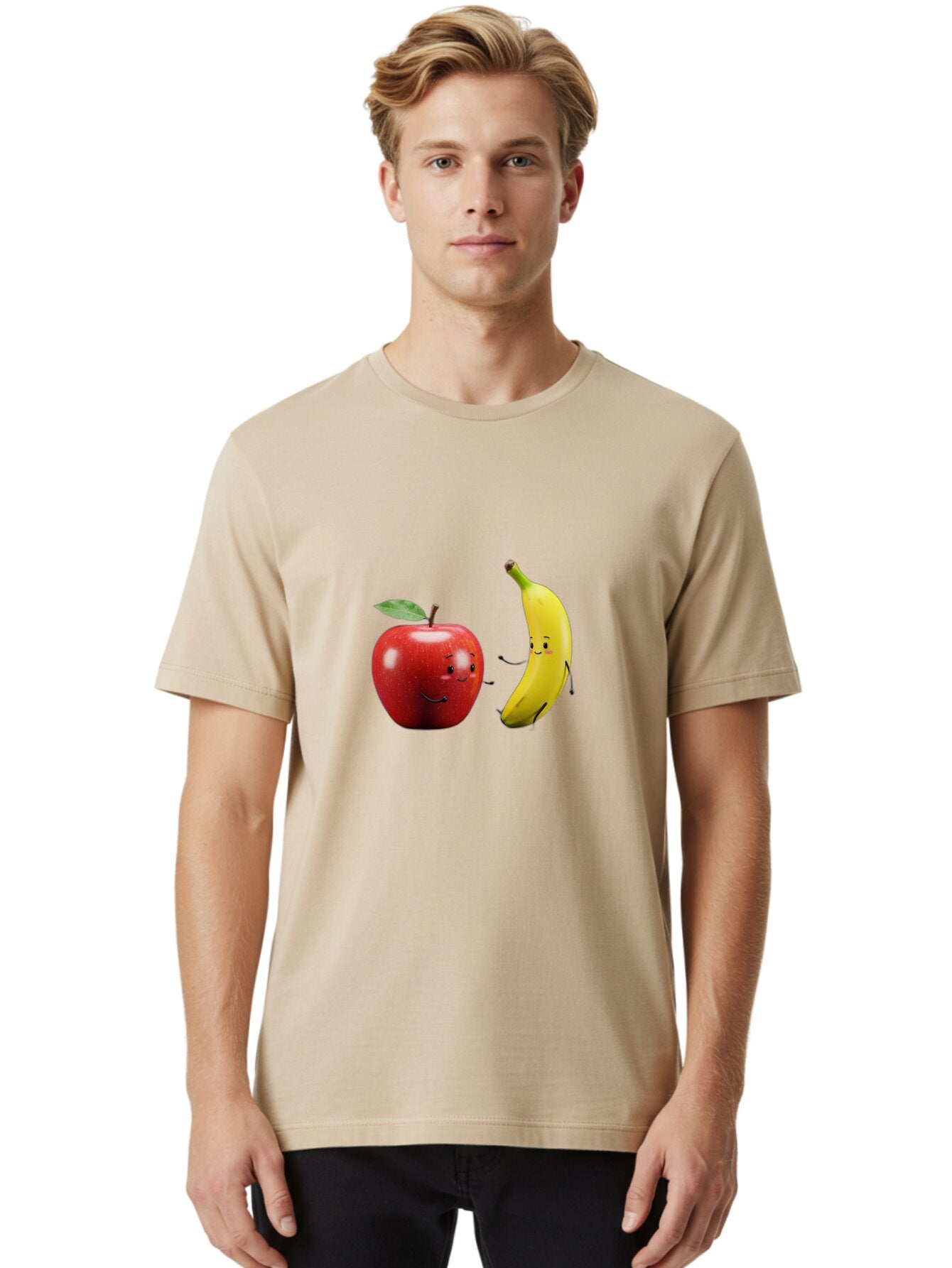 Apple-And-Banana-4 Men'S Graphic Tee, 100% Cotton, Comfortable Casual Summer Wear, Machine Washable, Vintage Camera, Old Camera, Antique Camera, Black Camera, Classic Photography, Photography Equipment, Nostalgic Device, Film Camera, Baq282 29