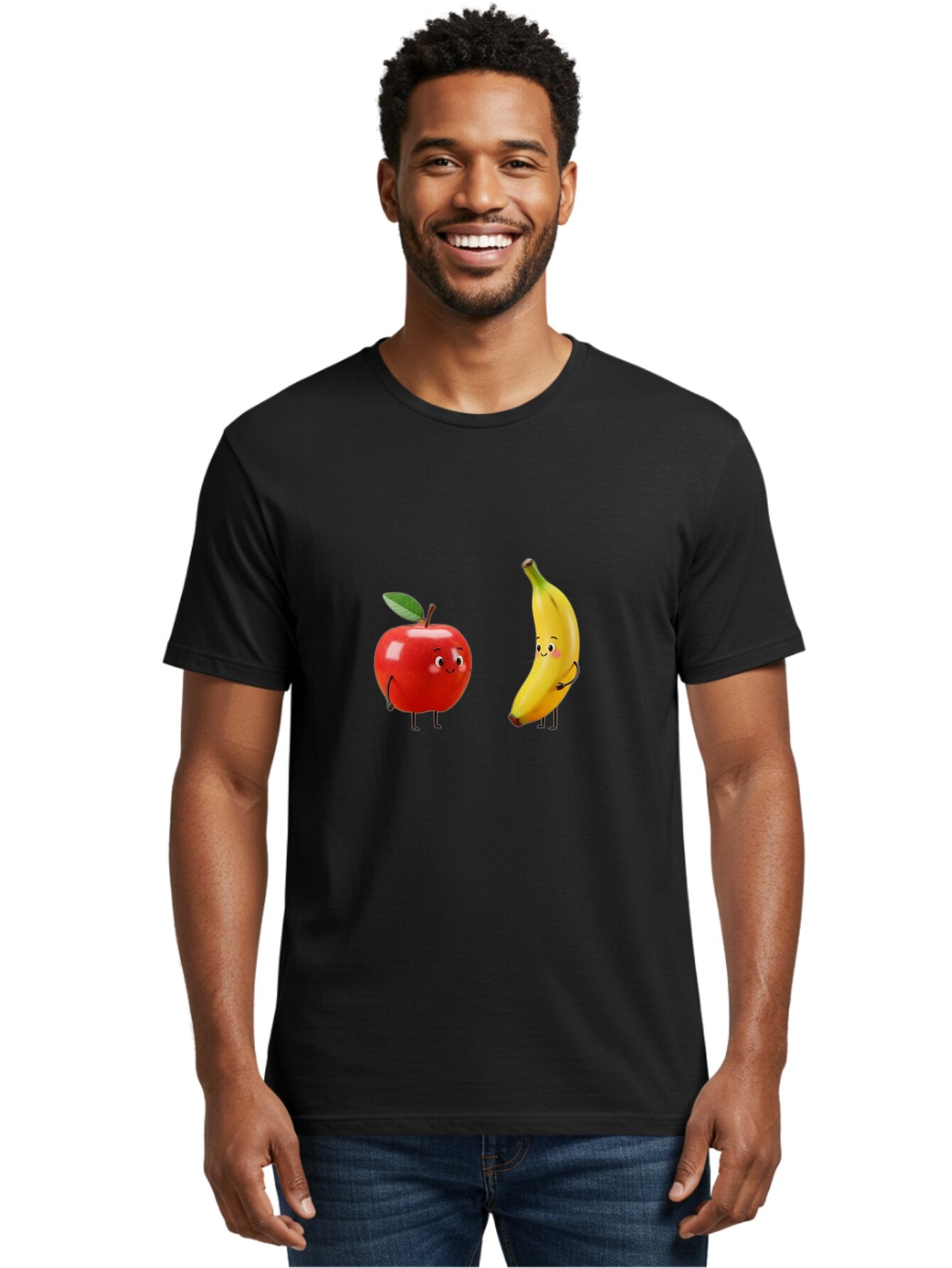 Apple-And-Banana-5 Men'S Graphic Tee, 100% Cotton, Comfortable Casual Summer Wear, Machine Washable, Vintage Camera, Old Camera, Antique Camera, Black Camera, Classic Photography, Photography Equipment, Nostalgic Device, Film Camera, Baq283 23