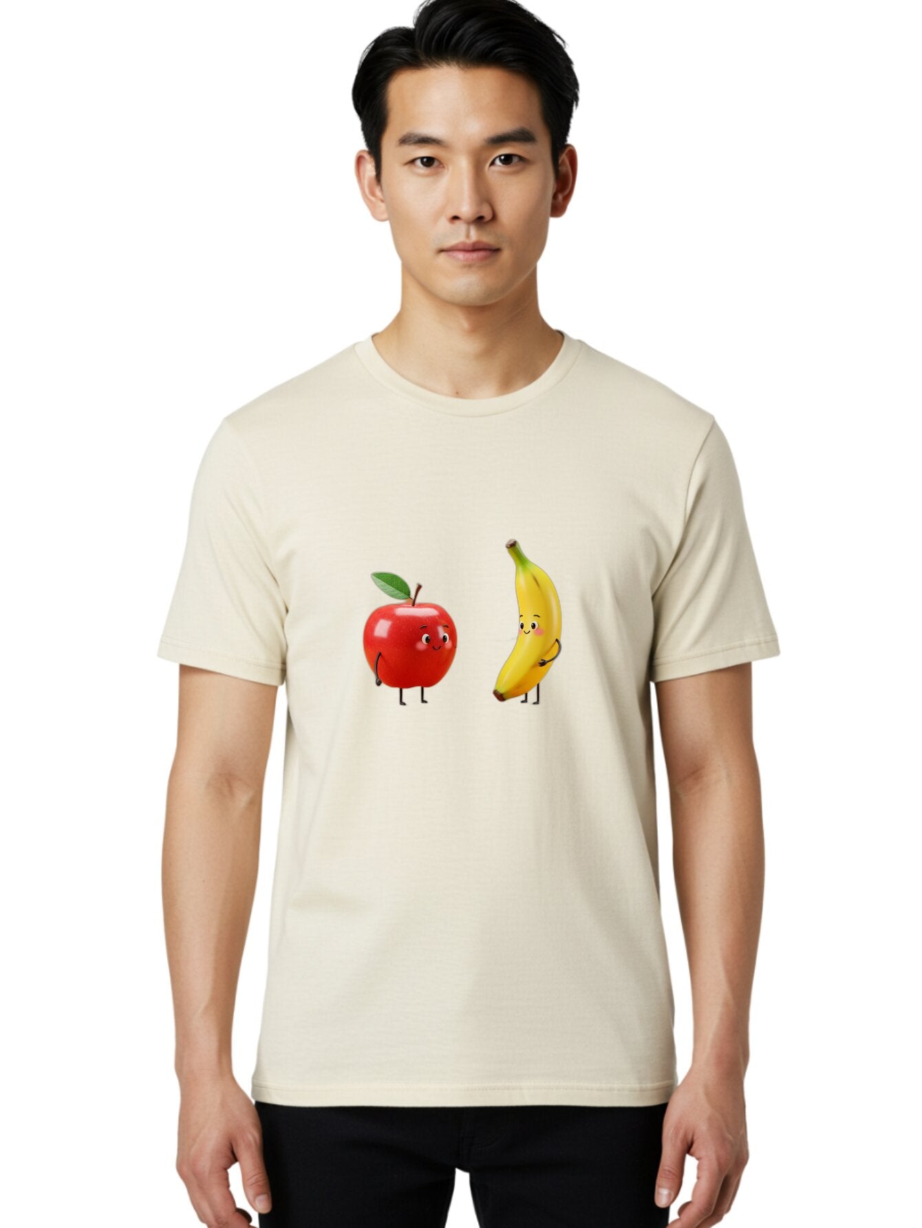 Apple-And-Banana-5 Men'S Graphic Tee, 100% Cotton, Comfortable Casual Summer Wear, Machine Washable, Vintage Camera, Old Camera, Antique Camera, Black Camera, Classic Photography, Photography Equipment, Nostalgic Device, Film Camera, Baq283 18