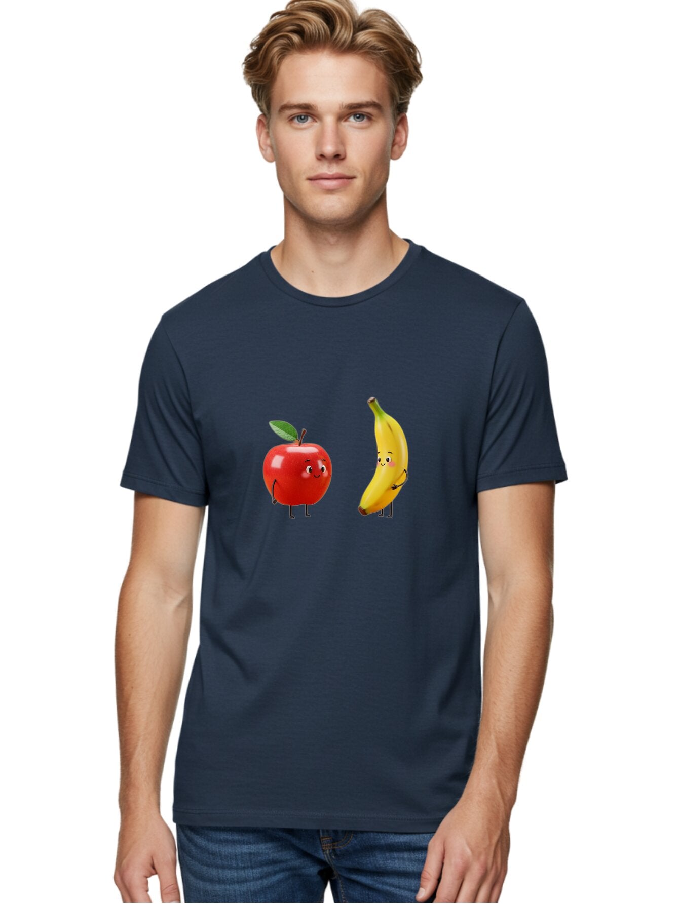 Apple-And-Banana-5 Men'S Graphic Tee, 100% Cotton, Comfortable Casual Summer Wear, Machine Washable, Vintage Camera, Old Camera, Antique Camera, Black Camera, Classic Photography, Photography Equipment, Nostalgic Device, Film Camera, Baq283 25