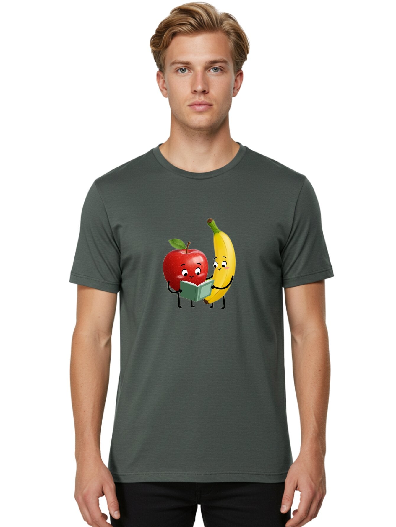 Apple-And-Banana-6 Men'S Graphic Tee, 100% Cotton, Comfortable Casual Summer Wear, Machine Washable, Vintage Camera, Old Camera, Antique Camera, Black Camera, Classic Photography, Photography Equipment, Nostalgic Device, Film Camera, Baq284 22