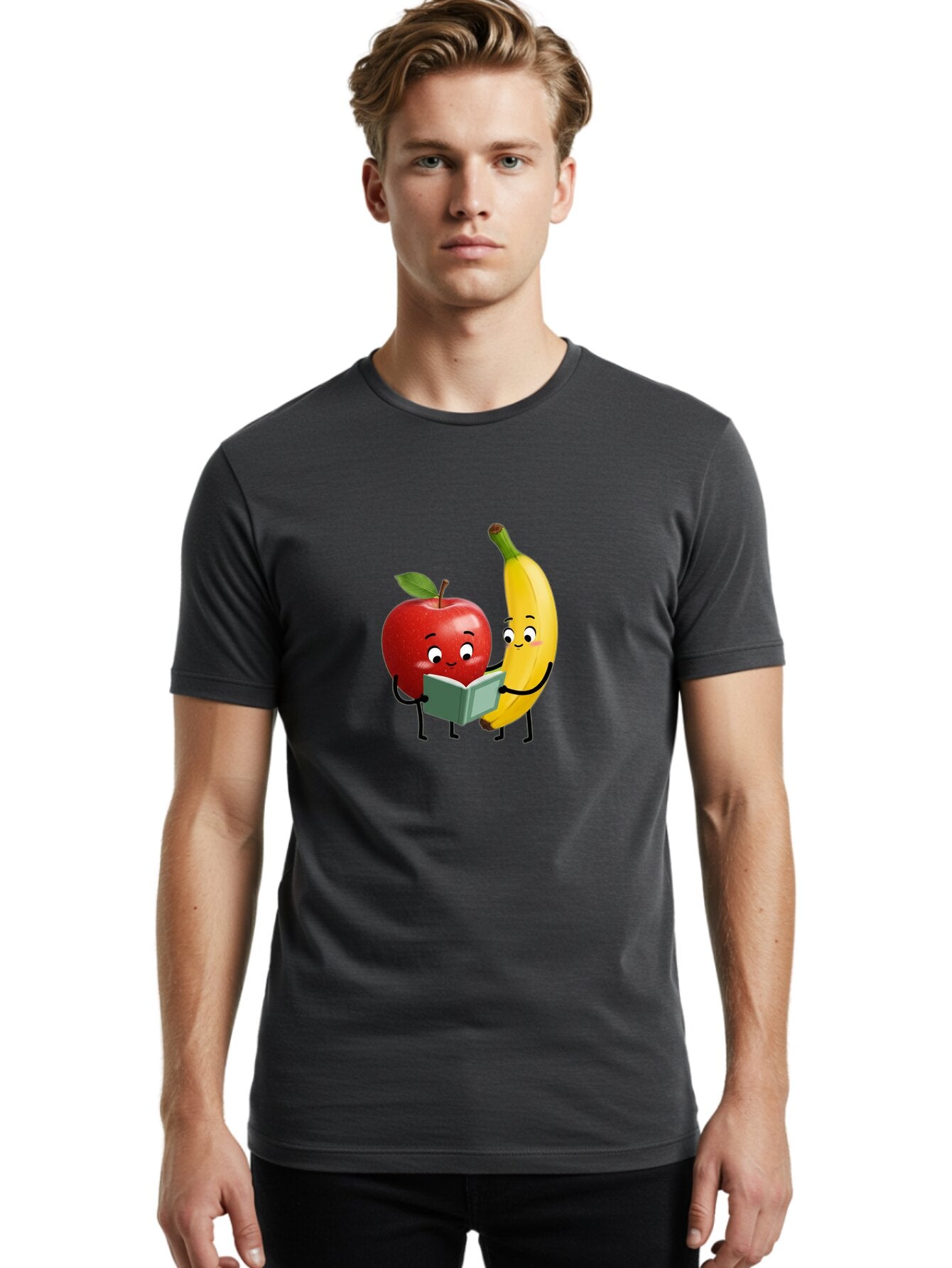 Apple-And-Banana-6 Men'S Graphic Tee, 100% Cotton, Comfortable Casual Summer Wear, Machine Washable, Vintage Camera, Old Camera, Antique Camera, Black Camera, Classic Photography, Photography Equipment, Nostalgic Device, Film Camera, Baq284 21
