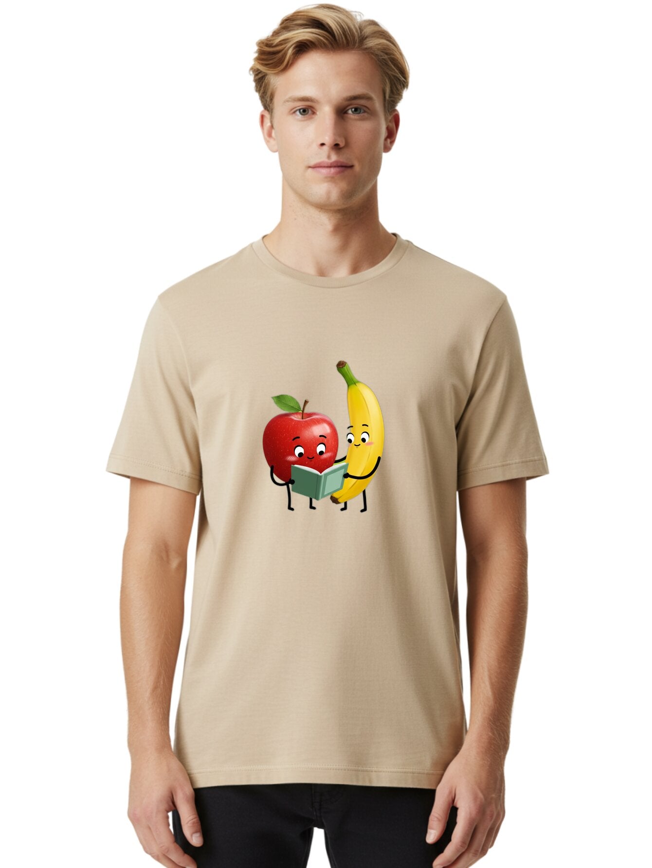 Apple-And-Banana-6 Men'S Graphic Tee, 100% Cotton, Comfortable Casual Summer Wear, Machine Washable, Vintage Camera, Old Camera, Antique Camera, Black Camera, Classic Photography, Photography Equipment, Nostalgic Device, Film Camera, Baq284 16
