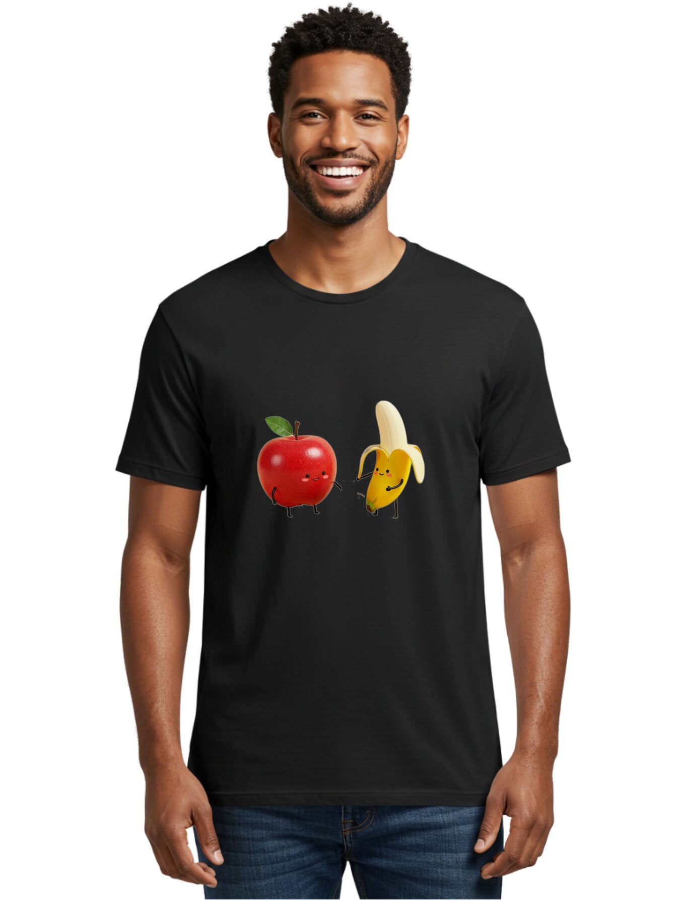 Apple-And-Banana-7 Men'S Graphic Tee, 100% Cotton, Comfortable Casual Summer Wear, Machine Washable, Vintage Camera, Old Camera, Antique Camera, Black Camera, Classic Photography, Photography Equipment, Nostalgic Device, Film Camera, Baq285 25