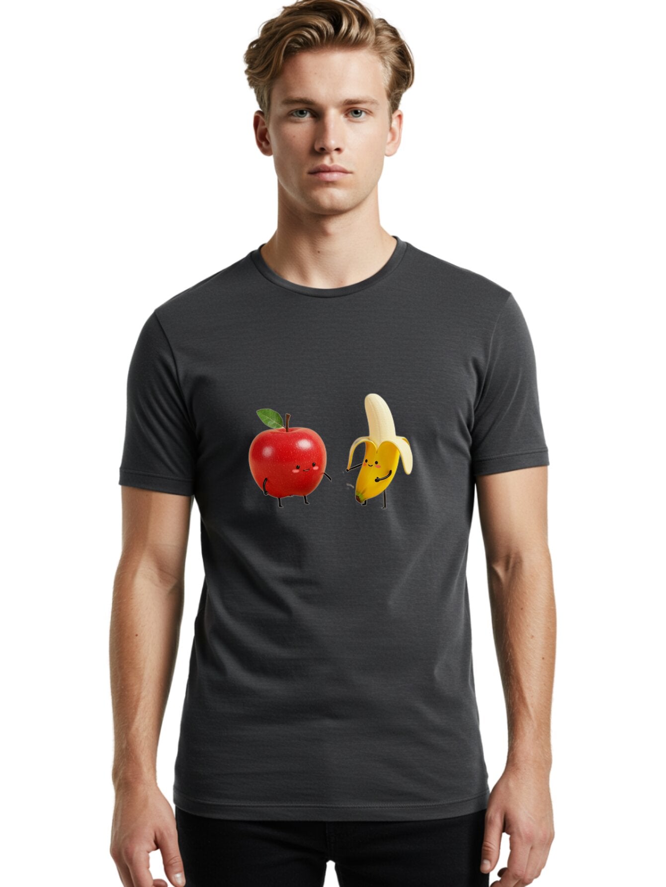 Apple-And-Banana-7 Men'S Graphic Tee, 100% Cotton, Comfortable Casual Summer Wear, Machine Washable, Vintage Camera, Old Camera, Antique Camera, Black Camera, Classic Photography, Photography Equipment, Nostalgic Device, Film Camera, Baq285 18