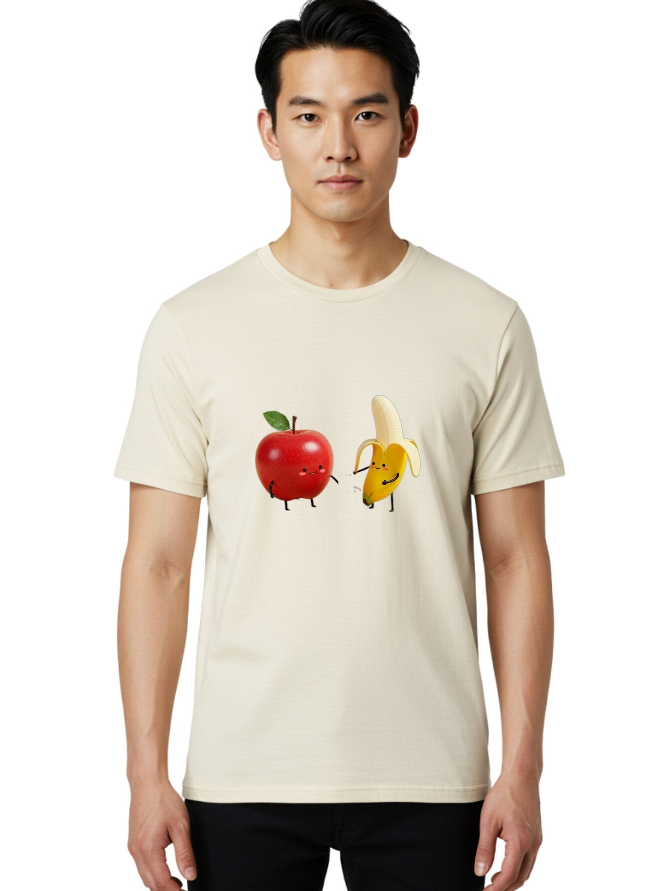 Apple-And-Banana-7 Men'S Graphic Tee, 100% Cotton, Comfortable Casual Summer Wear, Machine Washable, Vintage Camera, Old Camera, Antique Camera, Black Camera, Classic Photography, Photography Equipment, Nostalgic Device, Film Camera, Baq285 29