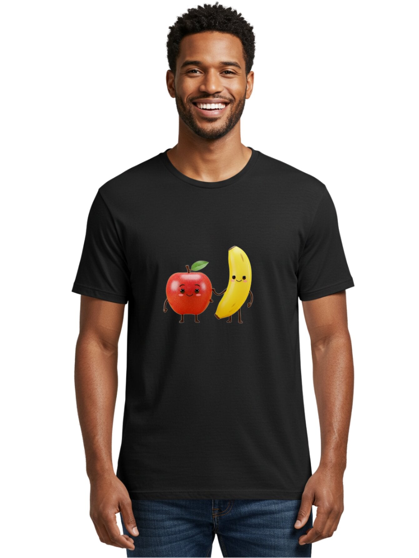 Apple-Banana-Friends Men'S Graphic Tee, 100% Cotton, Comfortable Casual Summer Wear, Machine Washable, Vintage Camera, Old Camera, Antique Camera, Black Camera, Classic Photography, Photography Equipment, Nostalgic Device, Film Camera, Baq288 23