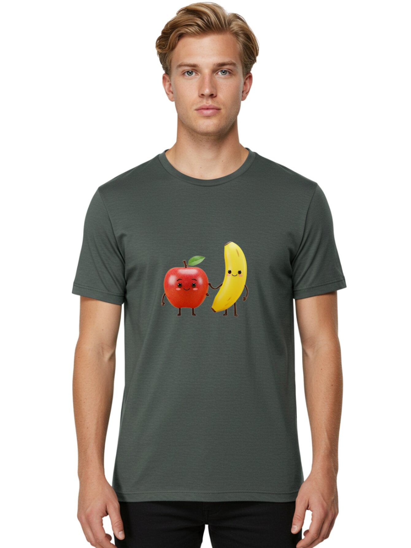 Apple-Banana-Friends Men'S Graphic Tee, 100% Cotton, Comfortable Casual Summer Wear, Machine Washable, Vintage Camera, Old Camera, Antique Camera, Black Camera, Classic Photography, Photography Equipment, Nostalgic Device, Film Camera, Baq288 18