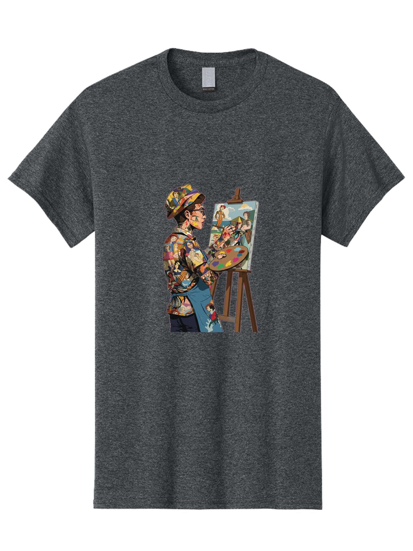 Artist-Painting Men'S Graphic Tee, 100% Cotton, Comfortable Casual Summer Wear, Machine Washable, Vintage Camera, Old Camera, Antique Camera, Black Camera, Classic Photography, Photography Equipment, Nostalgic Device, Film Camera, Camera Art Baq291 13