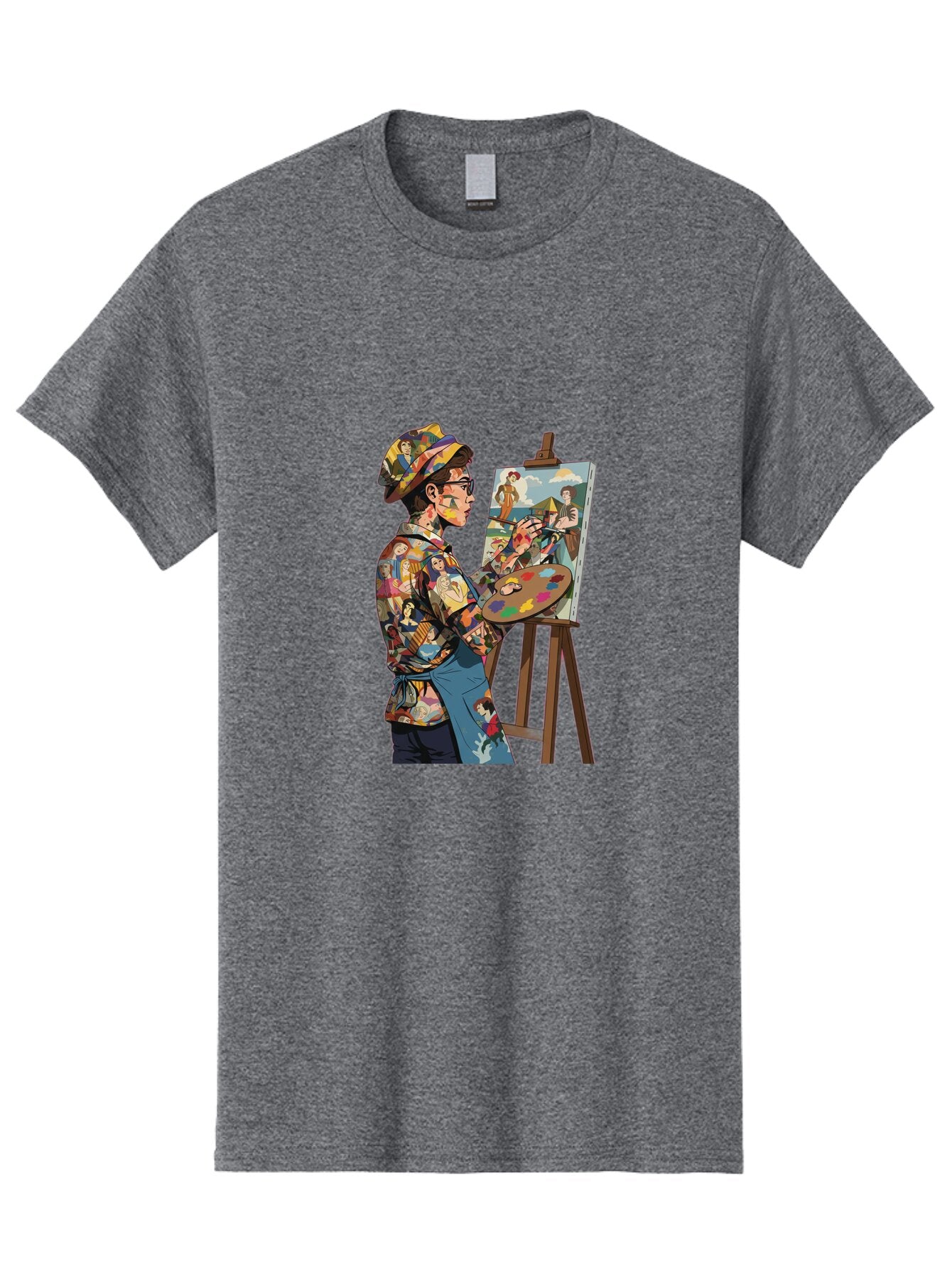 Artist-Painting Men'S Graphic Tee, 100% Cotton, Comfortable Casual Summer Wear, Machine Washable, Vintage Camera, Old Camera, Antique Camera, Black Camera, Classic Photography, Photography Equipment, Nostalgic Device, Film Camera, Camera Art Baq291 15