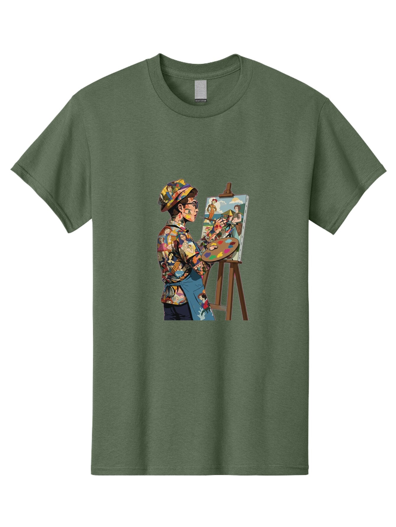 Artist-Painting Men'S Graphic Tee, 100% Cotton, Comfortable Casual Summer Wear, Machine Washable, Vintage Camera, Old Camera, Antique Camera, Black Camera, Classic Photography, Photography Equipment, Nostalgic Device, Film Camera, Camera Art Baq291 6