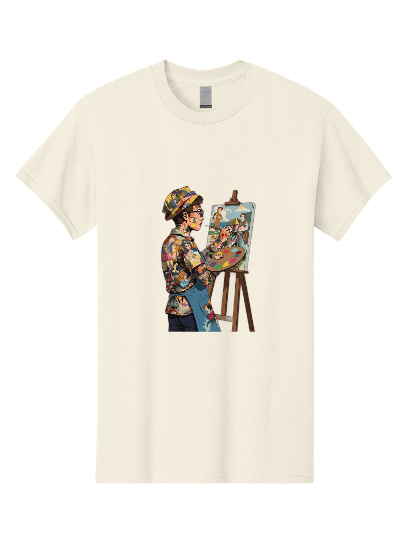 Artist-Painting Men'S Graphic Tee, 100% Cotton, Comfortable Casual Summer Wear, Machine Washable, Vintage Camera, Old Camera, Antique Camera, Black Camera, Classic Photography, Photography Equipment, Nostalgic Device, Film Camera, Camera Art Baq291 3