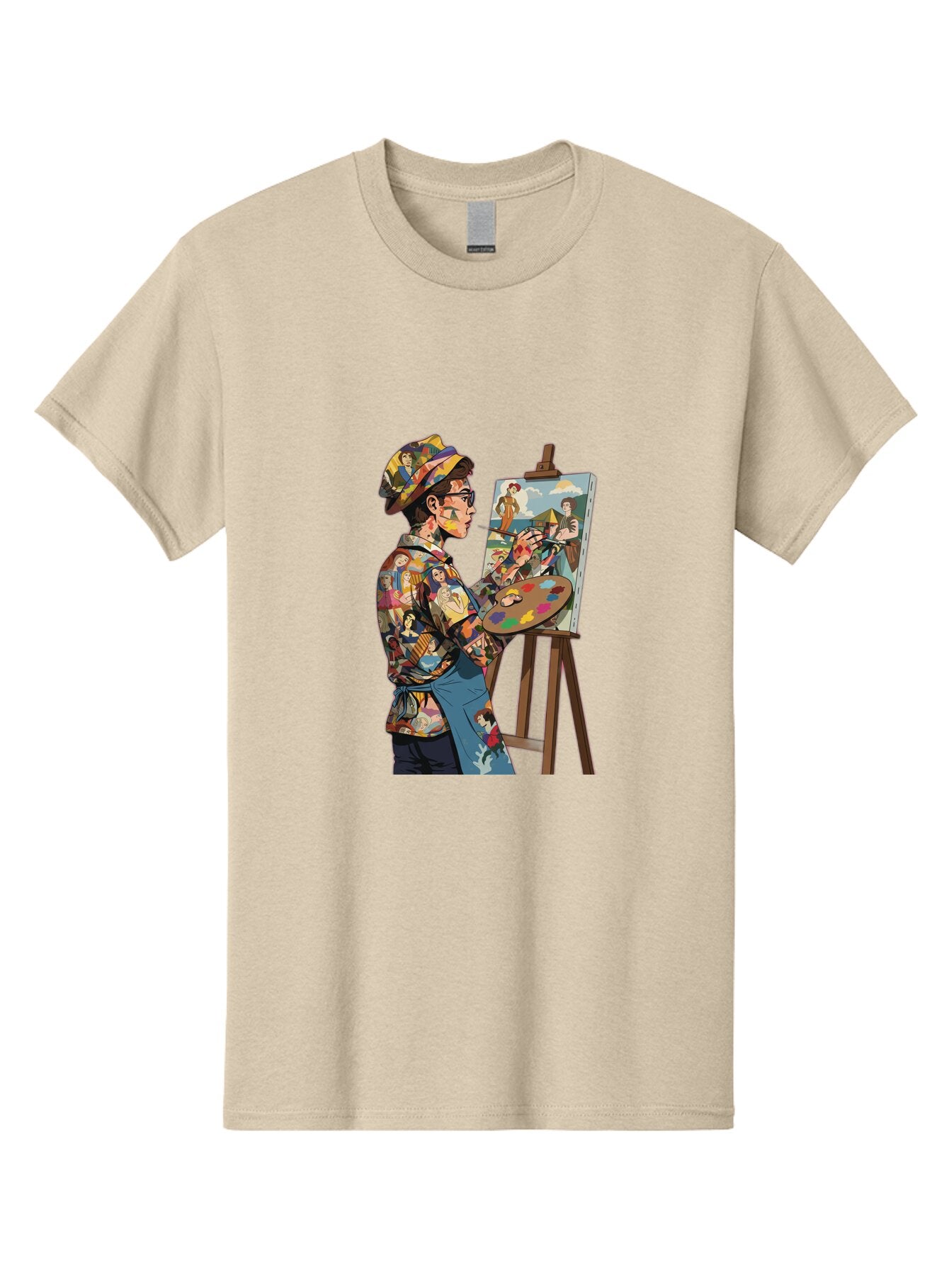 Artist-Painting Men'S Graphic Tee, 100% Cotton, Comfortable Casual Summer Wear, Machine Washable, Vintage Camera, Old Camera, Antique Camera, Black Camera, Classic Photography, Photography Equipment, Nostalgic Device, Film Camera, Camera Art Baq291 2