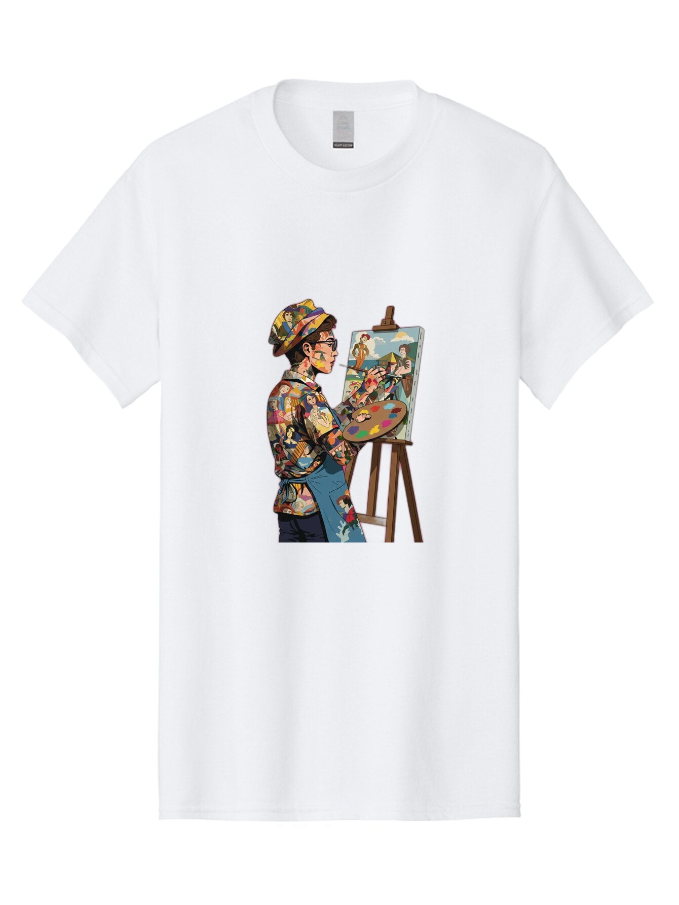 Artist-Painting Men'S Graphic Tee, 100% Cotton, Comfortable Casual Summer Wear, Machine Washable, Vintage Camera, Old Camera, Antique Camera, Black Camera, Classic Photography, Photography Equipment, Nostalgic Device, Film Camera, Camera Art Baq291 1