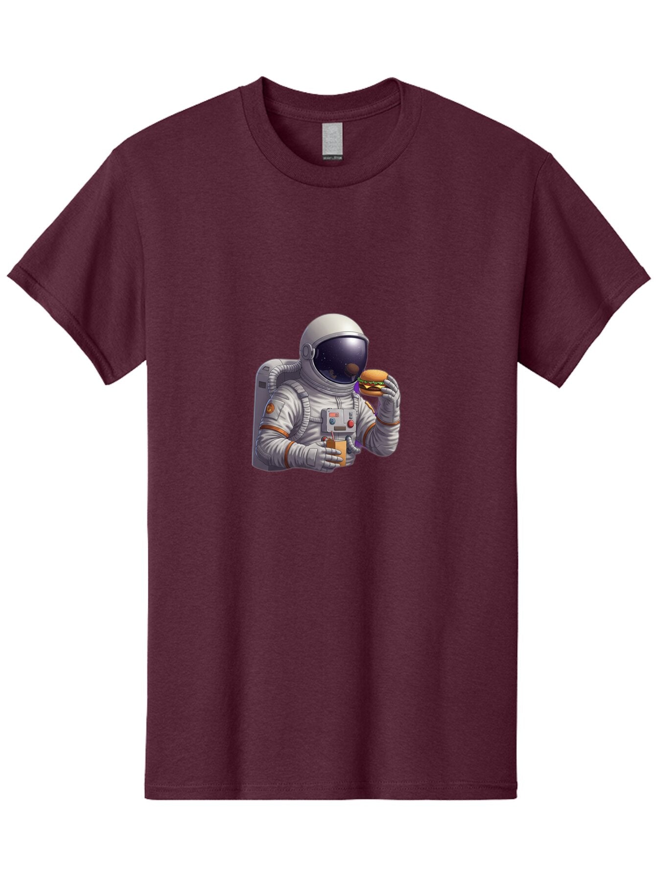 Astronaut-Eating-Burger Men'S Graphic Tee, 100% Cotton, Comfortable Casual Summer Wear, Machine Washable, Vintage Camera, Old Camera, Antique Camera, Black Camera, Classic Photography, Photography Equipment, Nostalgic Device, Film Camera, Baq296 2