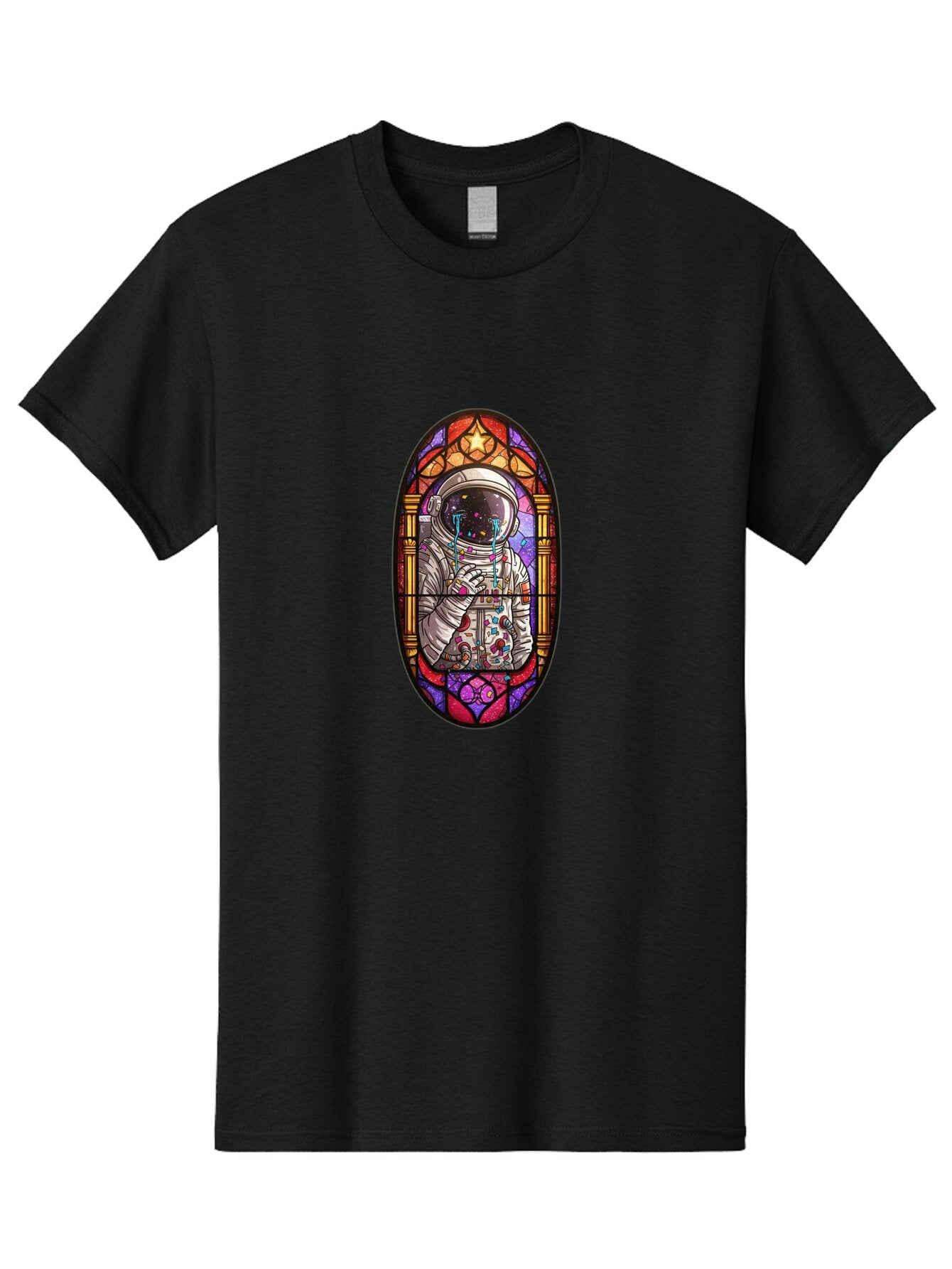 Astronaut-Stained-Glass Men'S Graphic Tee, 100% Cotton, Comfortable Casual Summer Wear, Machine Washable, Vintage Camera, Old Camera, Antique Camera, Black Camera, Classic Photography, Photography Equipment, Nostalgic Device, Film Camera, Baq297 14