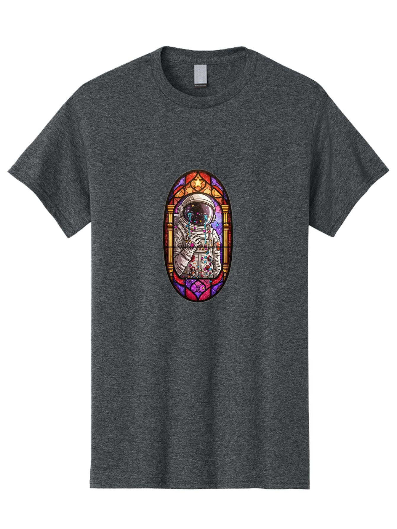 Astronaut-Stained-Glass Men'S Graphic Tee, 100% Cotton, Comfortable Casual Summer Wear, Machine Washable, Vintage Camera, Old Camera, Antique Camera, Black Camera, Classic Photography, Photography Equipment, Nostalgic Device, Film Camera, Baq297 3