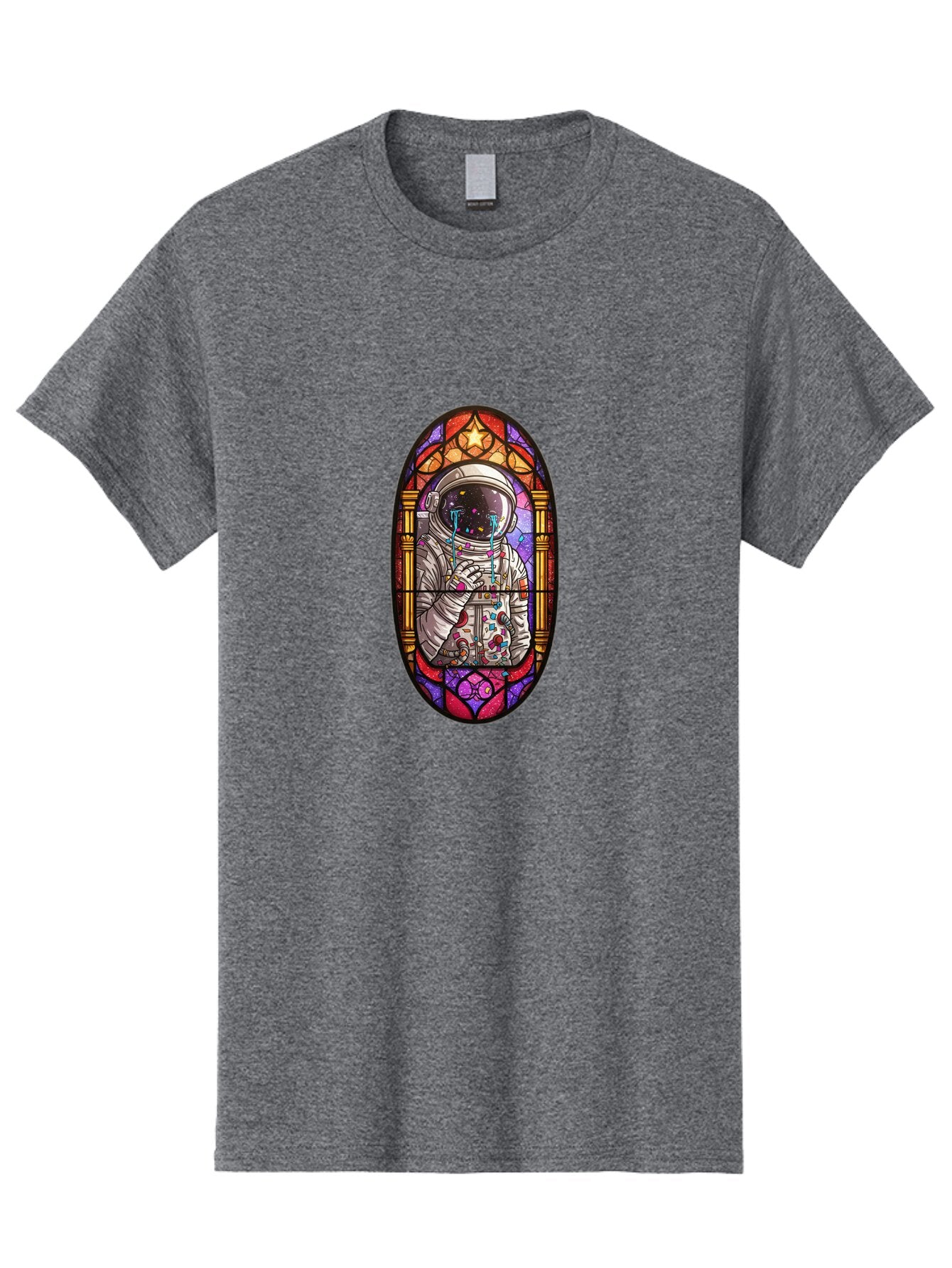 Astronaut-Stained-Glass Men'S Graphic Tee, 100% Cotton, Comfortable Casual Summer Wear, Machine Washable, Vintage Camera, Old Camera, Antique Camera, Black Camera, Classic Photography, Photography Equipment, Nostalgic Device, Film Camera, Baq297 4