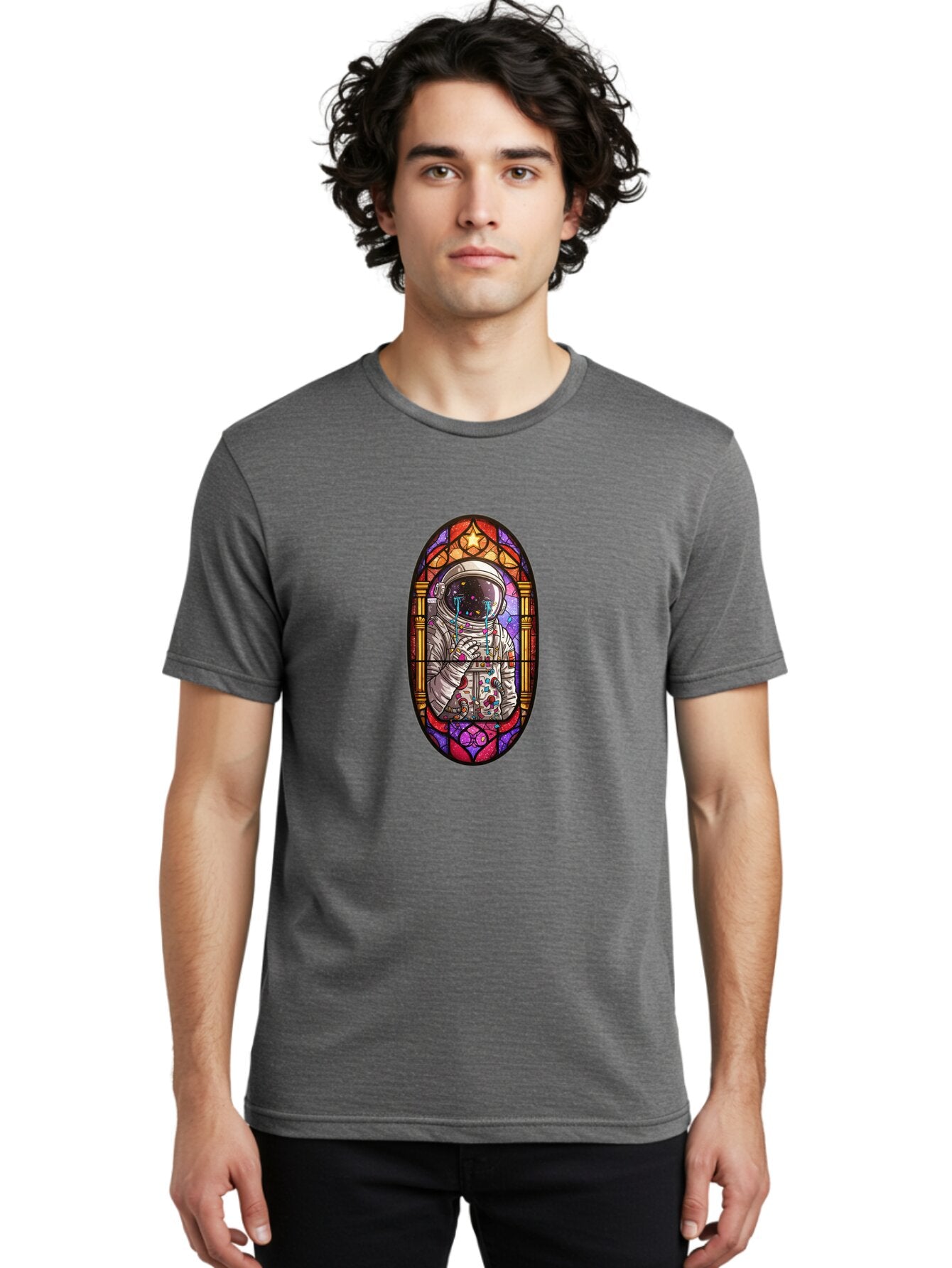 Astronaut-Stained-Glass Men'S Graphic Tee, 100% Cotton, Comfortable Casual Summer Wear, Machine Washable, Vintage Camera, Old Camera, Antique Camera, Black Camera, Classic Photography, Photography Equipment, Nostalgic Device, Film Camera, Baq297 18