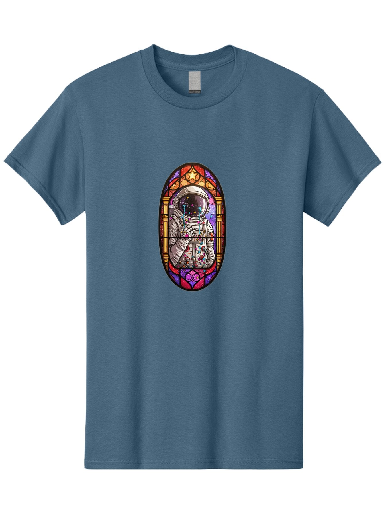 Astronaut-Stained-Glass Men'S Graphic Tee, 100% Cotton, Comfortable Casual Summer Wear, Machine Washable, Vintage Camera, Old Camera, Antique Camera, Black Camera, Classic Photography, Photography Equipment, Nostalgic Device, Film Camera, Baq297 7