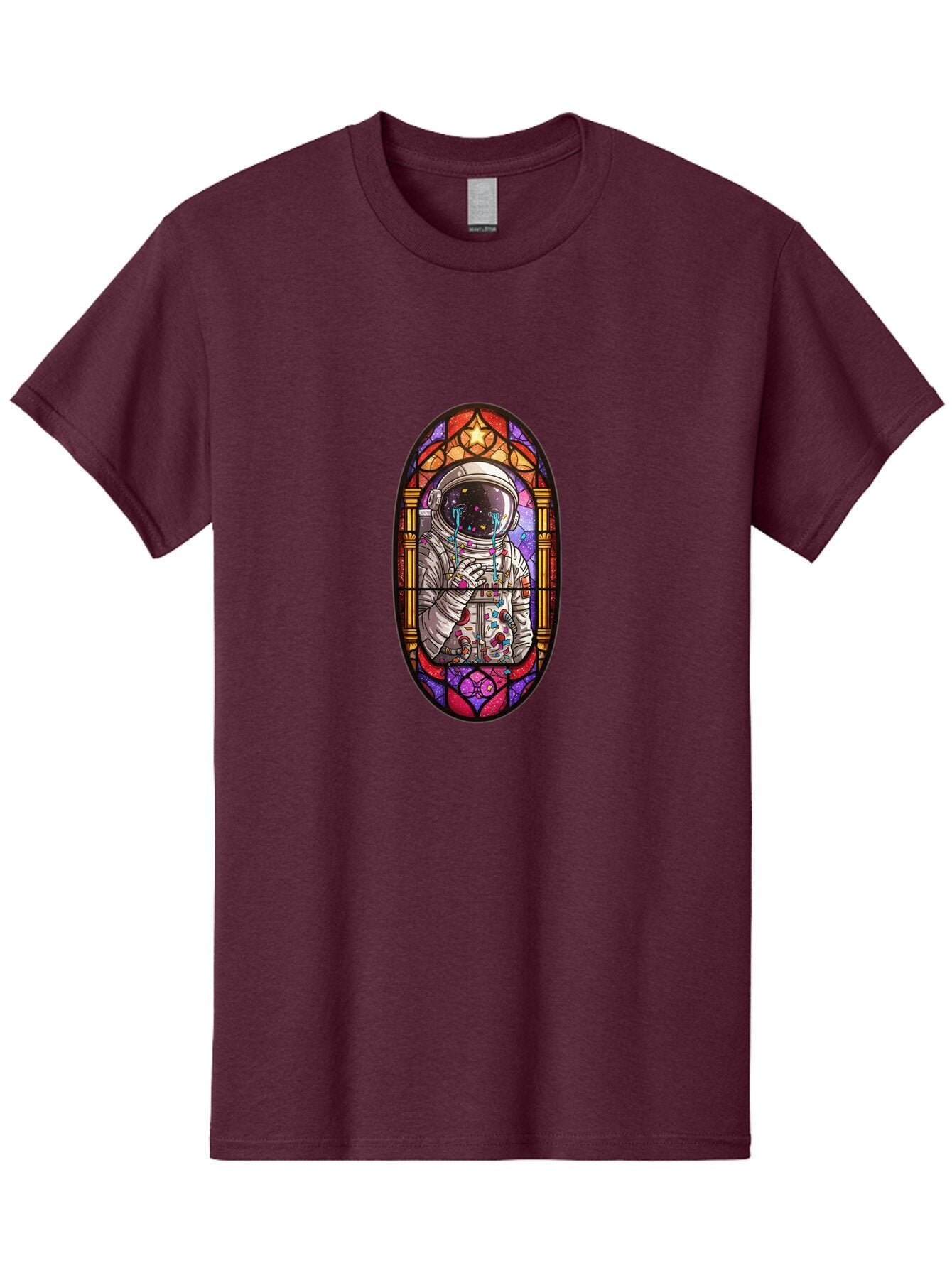 Astronaut-Stained-Glass Men'S Graphic Tee, 100% Cotton, Comfortable Casual Summer Wear, Machine Washable, Vintage Camera, Old Camera, Antique Camera, Black Camera, Classic Photography, Photography Equipment, Nostalgic Device, Film Camera, Baq297 13