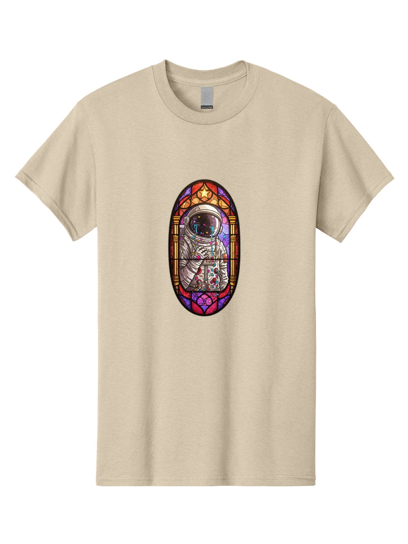 Astronaut-Stained-Glass Men'S Graphic Tee, 100% Cotton, Comfortable Casual Summer Wear, Machine Washable, Vintage Camera, Old Camera, Antique Camera, Black Camera, Classic Photography, Photography Equipment, Nostalgic Device, Film Camera, Baq297 9