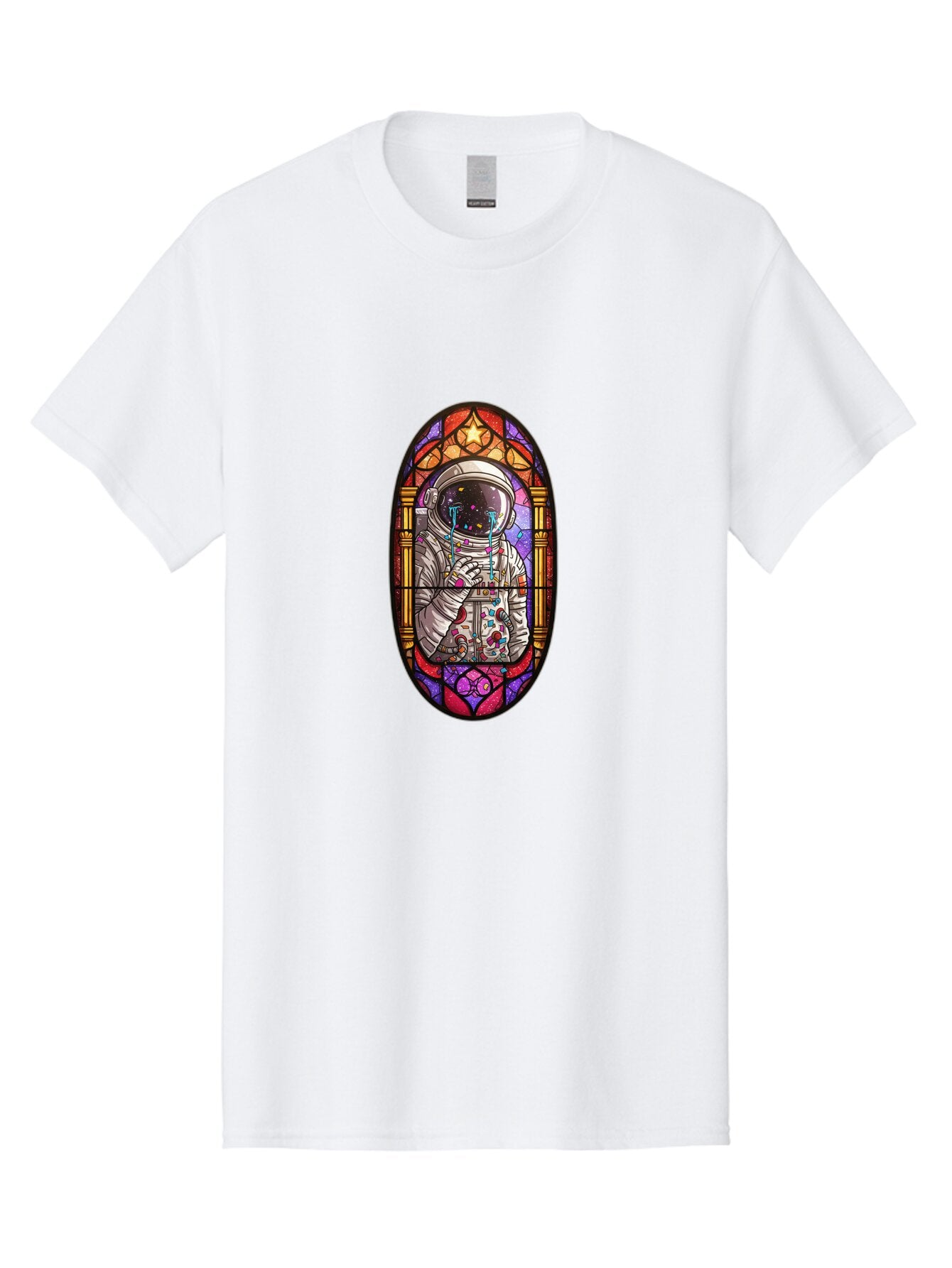 Astronaut-Stained-Glass Men'S Graphic Tee, 100% Cotton, Comfortable Casual Summer Wear, Machine Washable, Vintage Camera, Old Camera, Antique Camera, Black Camera, Classic Photography, Photography Equipment, Nostalgic Device, Film Camera, Baq297 15