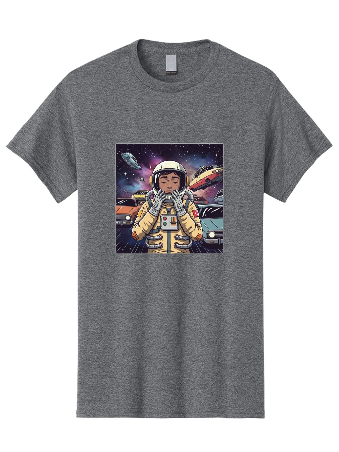 Astronaut-With-Cars-In-Space Men'S Graphic Tee, 100% Cotton, Comfortable Casual Summer Wear, Machine Washable, Vintage Camera, Old Camera, Antique Camera, Black Camera, Classic Photography, Photography Equipment, Nostalgic Device, Film Camera, Baq298 12