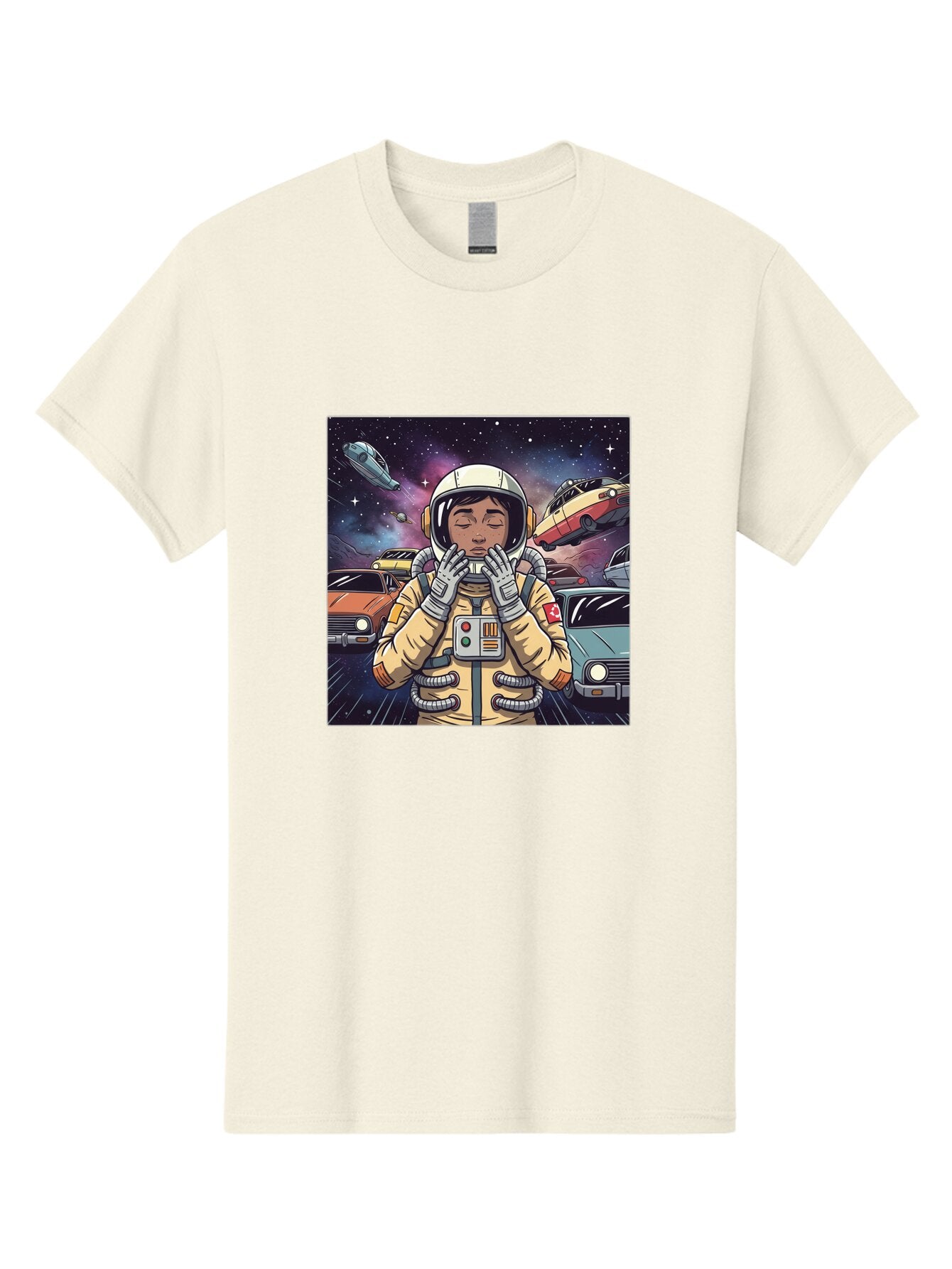 Astronaut-With-Cars-In-Space Men'S Graphic Tee, 100% Cotton, Comfortable Casual Summer Wear, Machine Washable, Vintage Camera, Old Camera, Antique Camera, Black Camera, Classic Photography, Photography Equipment, Nostalgic Device, Film Camera, Baq298 7