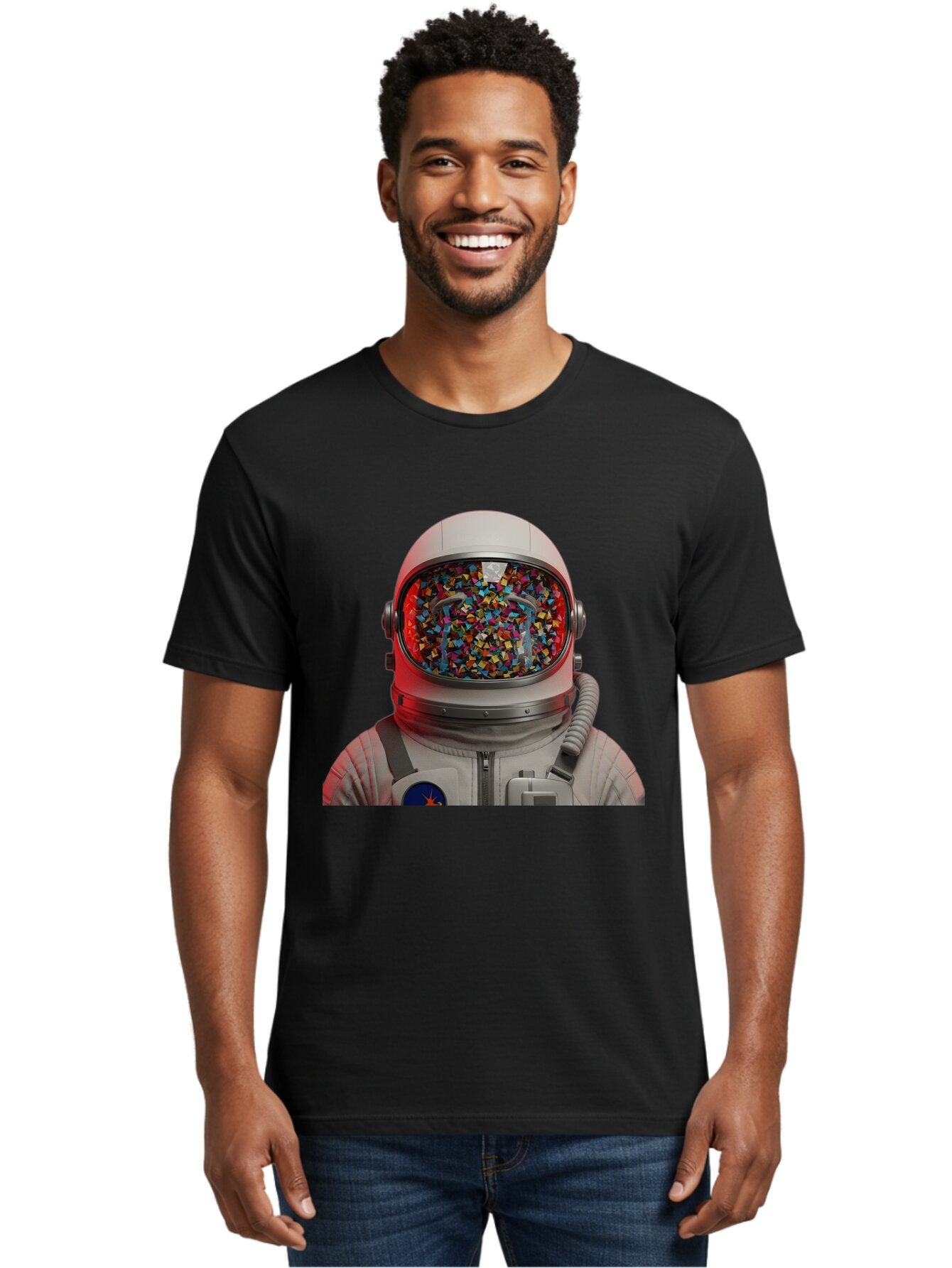 Astronaut-With-Confetti-Helmet Men'S Graphic Tee, 100% Cotton, Comfortable Casual Summer Wear, Machine Washable, Vintage Camera, Old Camera, Antique Camera, Black Camera, Classic Photography, Photography Equipment, Nostalgic Device, Baq299 26