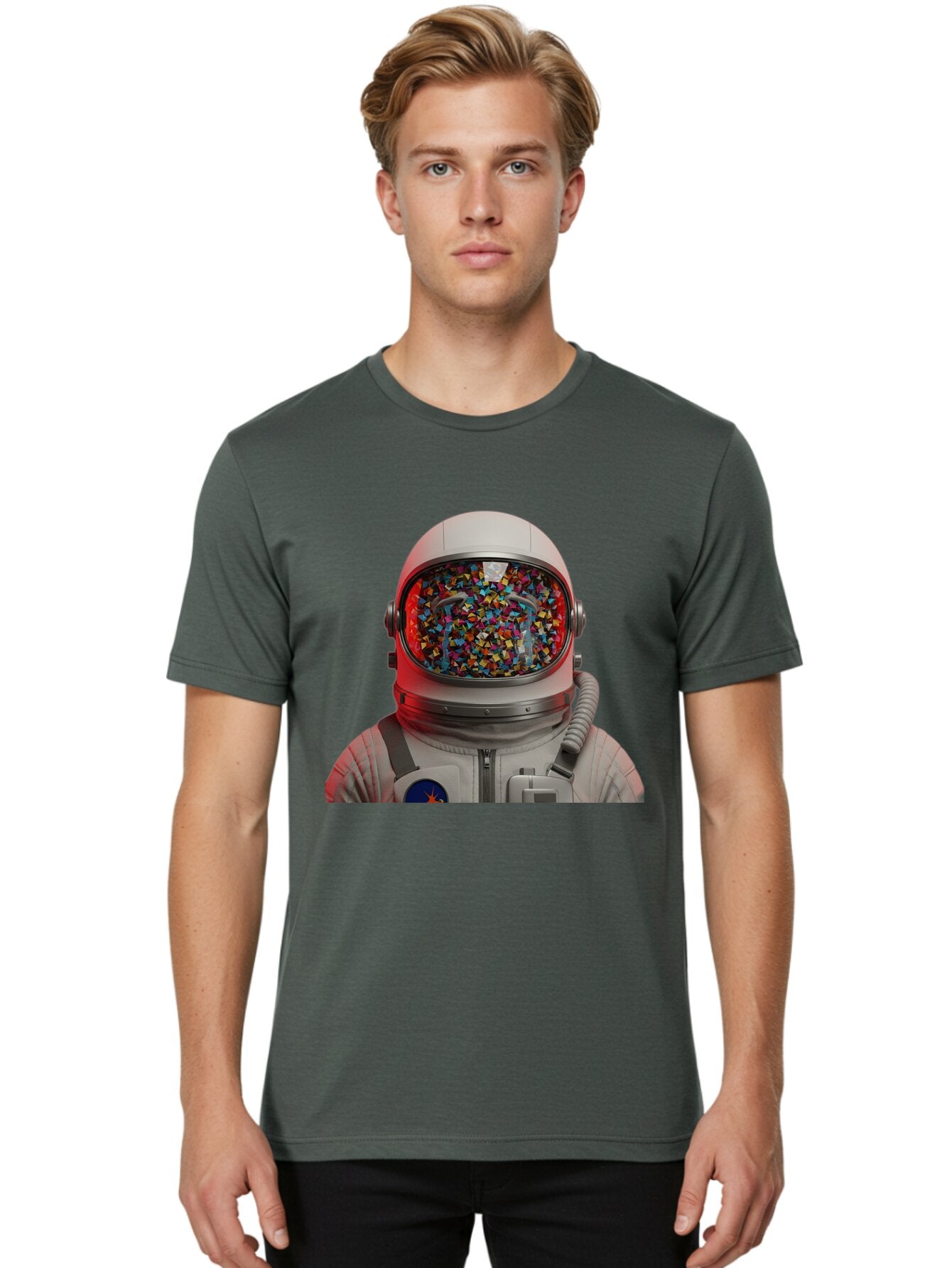 Astronaut-With-Confetti-Helmet Men'S Graphic Tee, 100% Cotton, Comfortable Casual Summer Wear, Machine Washable, Vintage Camera, Old Camera, Antique Camera, Black Camera, Classic Photography, Photography Equipment, Nostalgic Device, Baq299 27