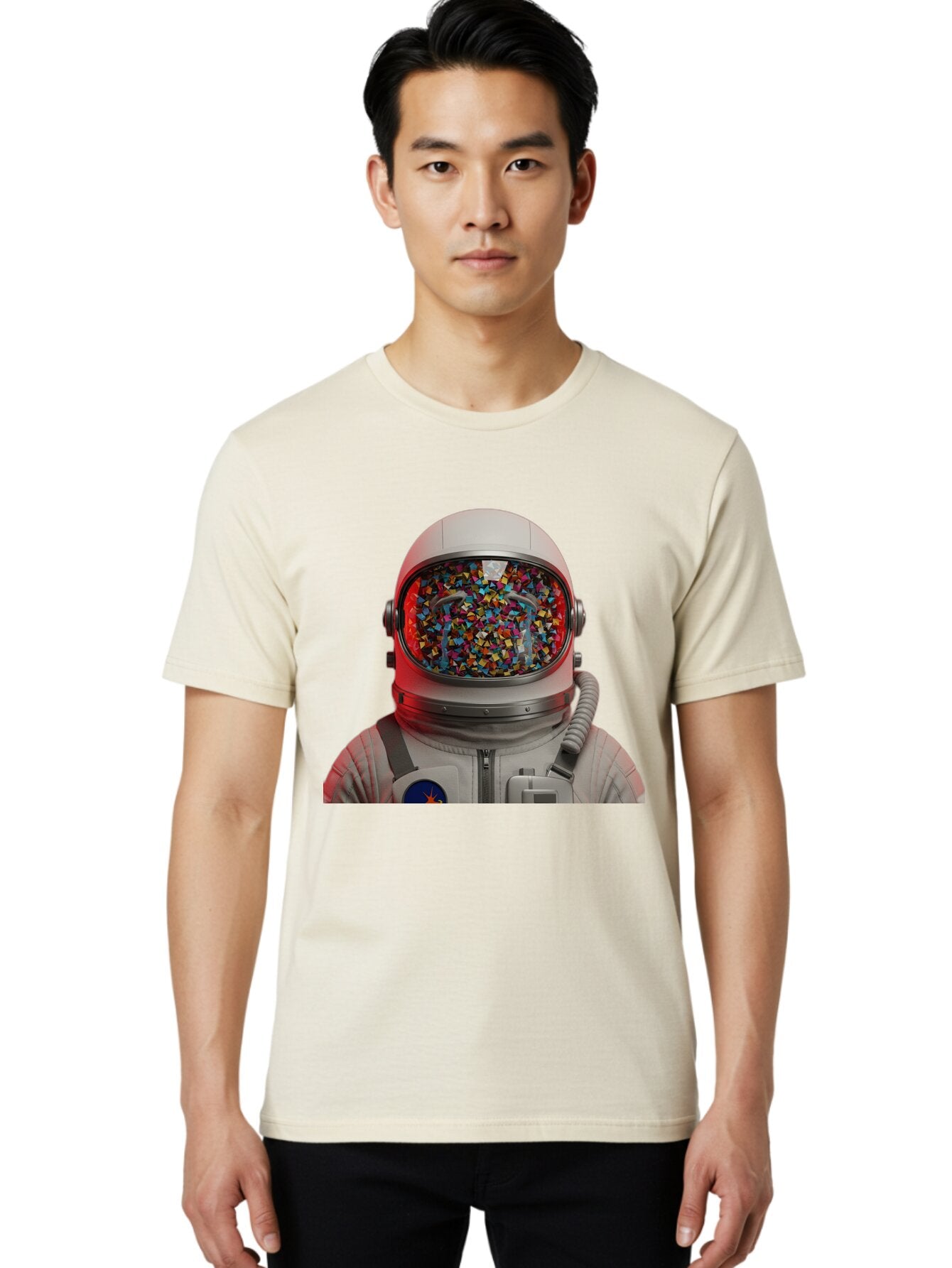 Astronaut-With-Confetti-Helmet Men'S Graphic Tee, 100% Cotton, Comfortable Casual Summer Wear, Machine Washable, Vintage Camera, Old Camera, Antique Camera, Black Camera, Classic Photography, Photography Equipment, Nostalgic Device, Baq299 29