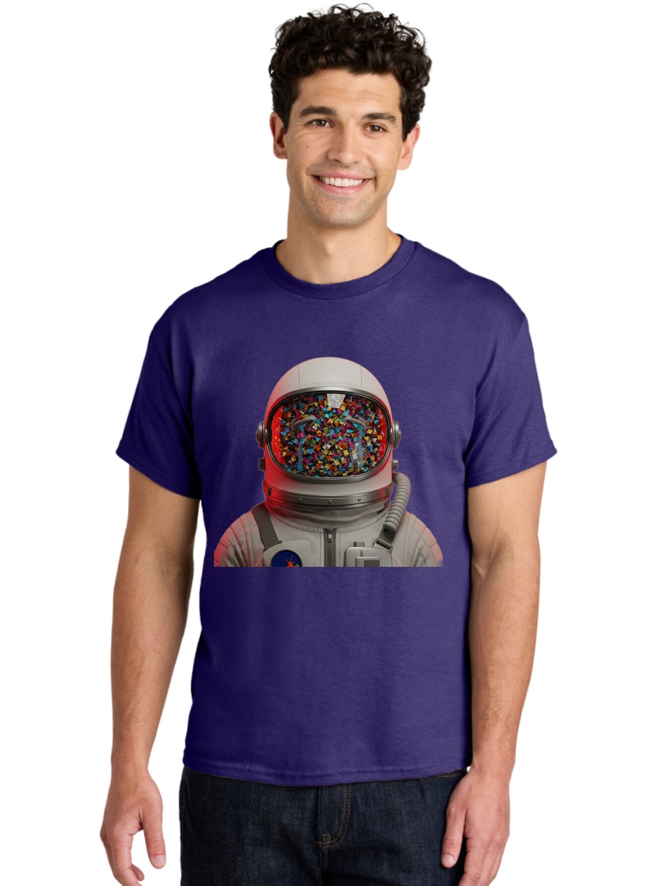 Astronaut-With-Confetti-Helmet Men'S Graphic Tee, 100% Cotton, Comfortable Casual Summer Wear, Machine Washable, Vintage Camera, Old Camera, Antique Camera, Black Camera, Classic Photography, Photography Equipment, Nostalgic Device, Baq299 25