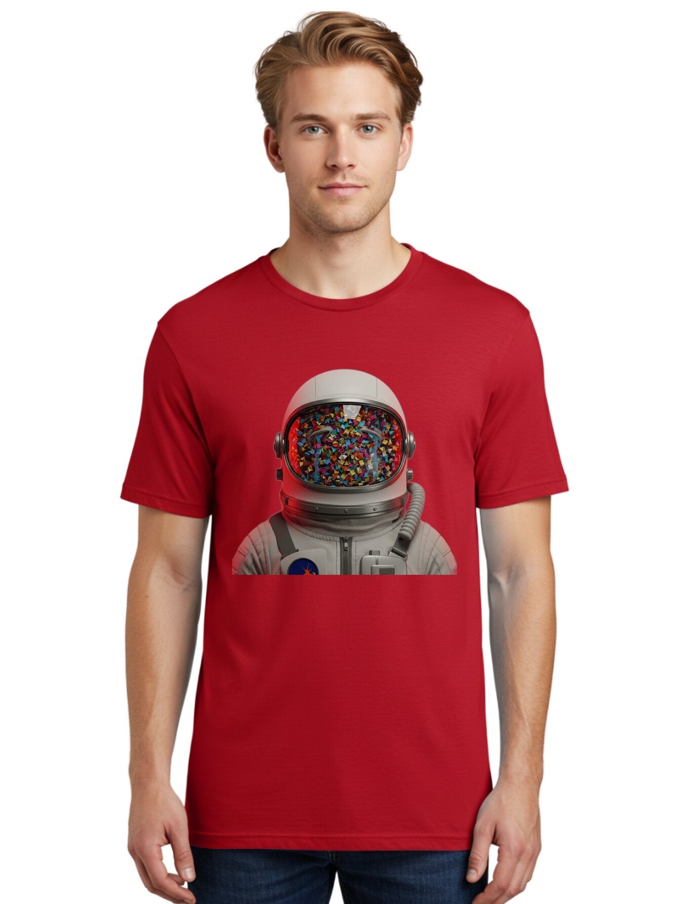 Astronaut-With-Confetti-Helmet Men'S Graphic Tee, 100% Cotton, Comfortable Casual Summer Wear, Machine Washable, Vintage Camera, Old Camera, Antique Camera, Black Camera, Classic Photography, Photography Equipment, Nostalgic Device, Baq299 20