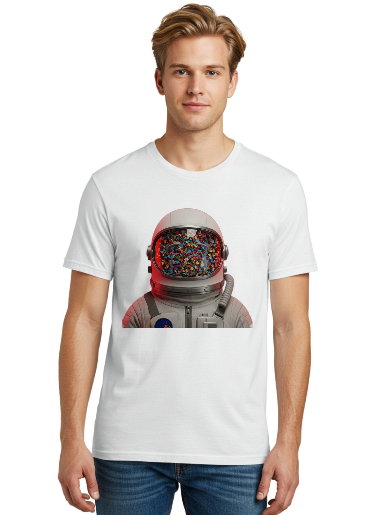 Astronaut-With-Confetti-Helmet Men'S Graphic Tee, 100% Cotton, Comfortable Casual Summer Wear, Machine Washable, Vintage Camera, Old Camera, Antique Camera, Black Camera, Classic Photography, Photography Equipment, Nostalgic Device, Baq299 23