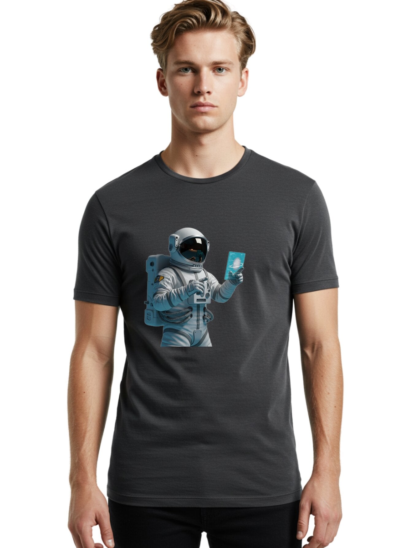 Astronaut Men'S Graphic Tee, 100% Cotton, Comfortable Casual Summer Wear, Machine Washable, Vintage Camera, Old Camera, Antique Camera, Black Camera, Classic Photography, Photography Equipment, Nostalgic Device, Film Camera, Camera Art Baq300 21