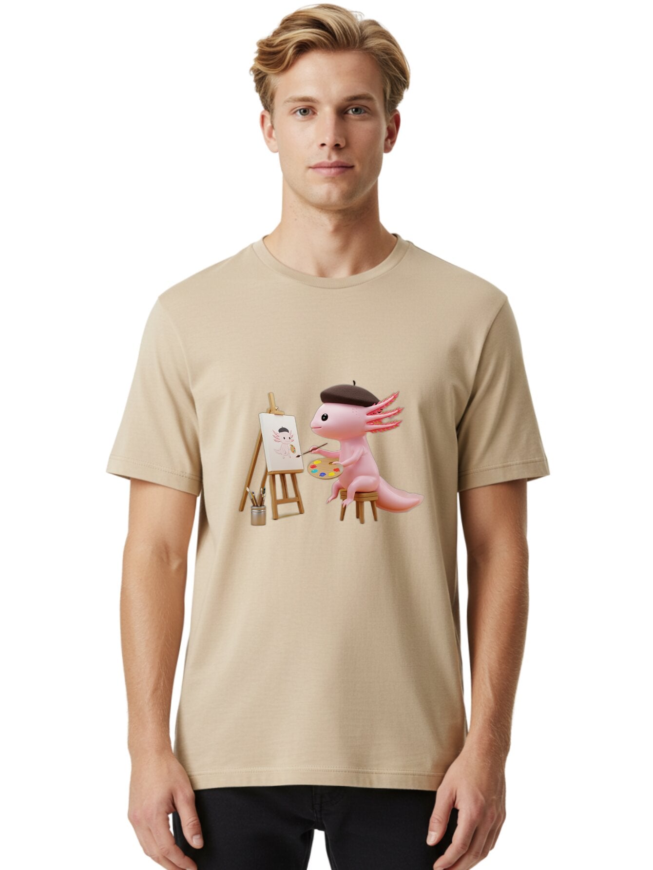 Axolotl-Artist Men'S Graphic Tee, 100% Cotton, Comfortable Casual Summer Wear, Machine Washable, Vintage Camera, Old Camera, Antique Camera, Black Camera, Classic Photography, Photography Equipment, Nostalgic Device, Film Camera, Camera Art Baq302 21