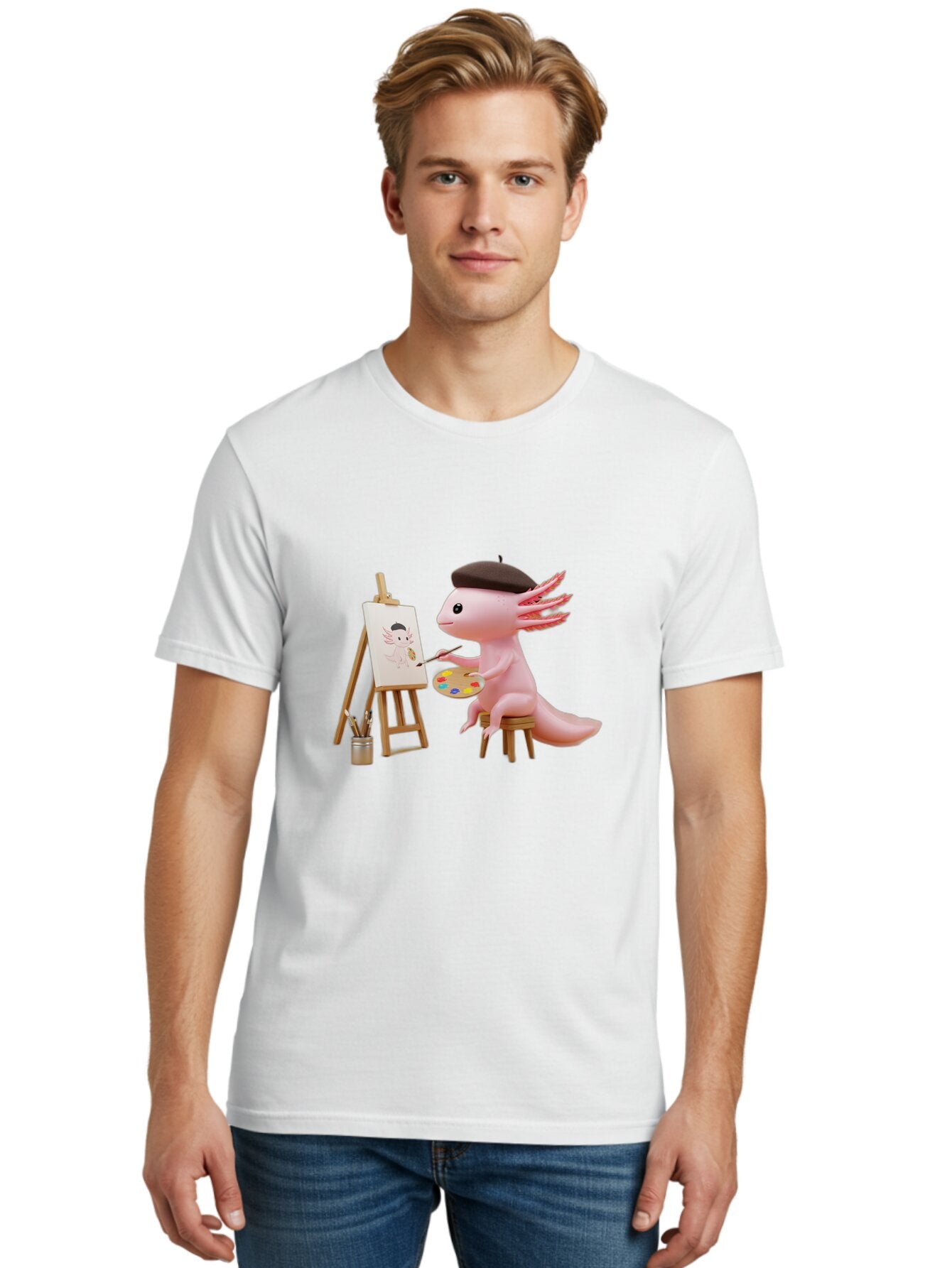 Axolotl-Artist Men'S Graphic Tee, 100% Cotton, Comfortable Casual Summer Wear, Machine Washable, Vintage Camera, Old Camera, Antique Camera, Black Camera, Classic Photography, Photography Equipment, Nostalgic Device, Film Camera, Camera Art Baq302 30