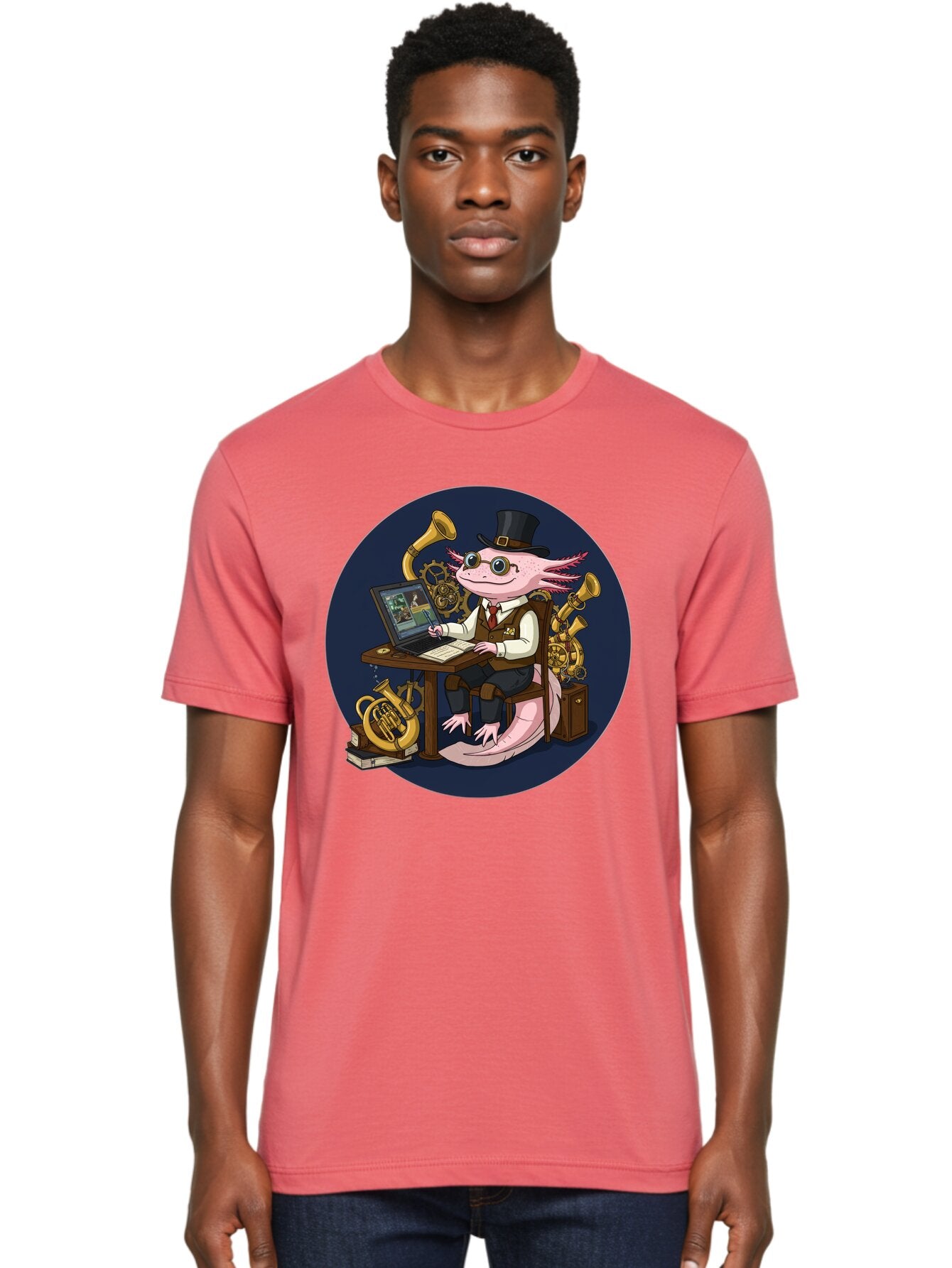 Axolotl-Conductor Men'S Graphic Tee, 100% Cotton, Comfortable Casual Summer Wear, Machine Washable, Vintage Camera, Old Camera, Antique Camera, Black Camera, Classic Photography, Photography Equipment, Nostalgic Device, Film Camera, Camera Art Baq303 27