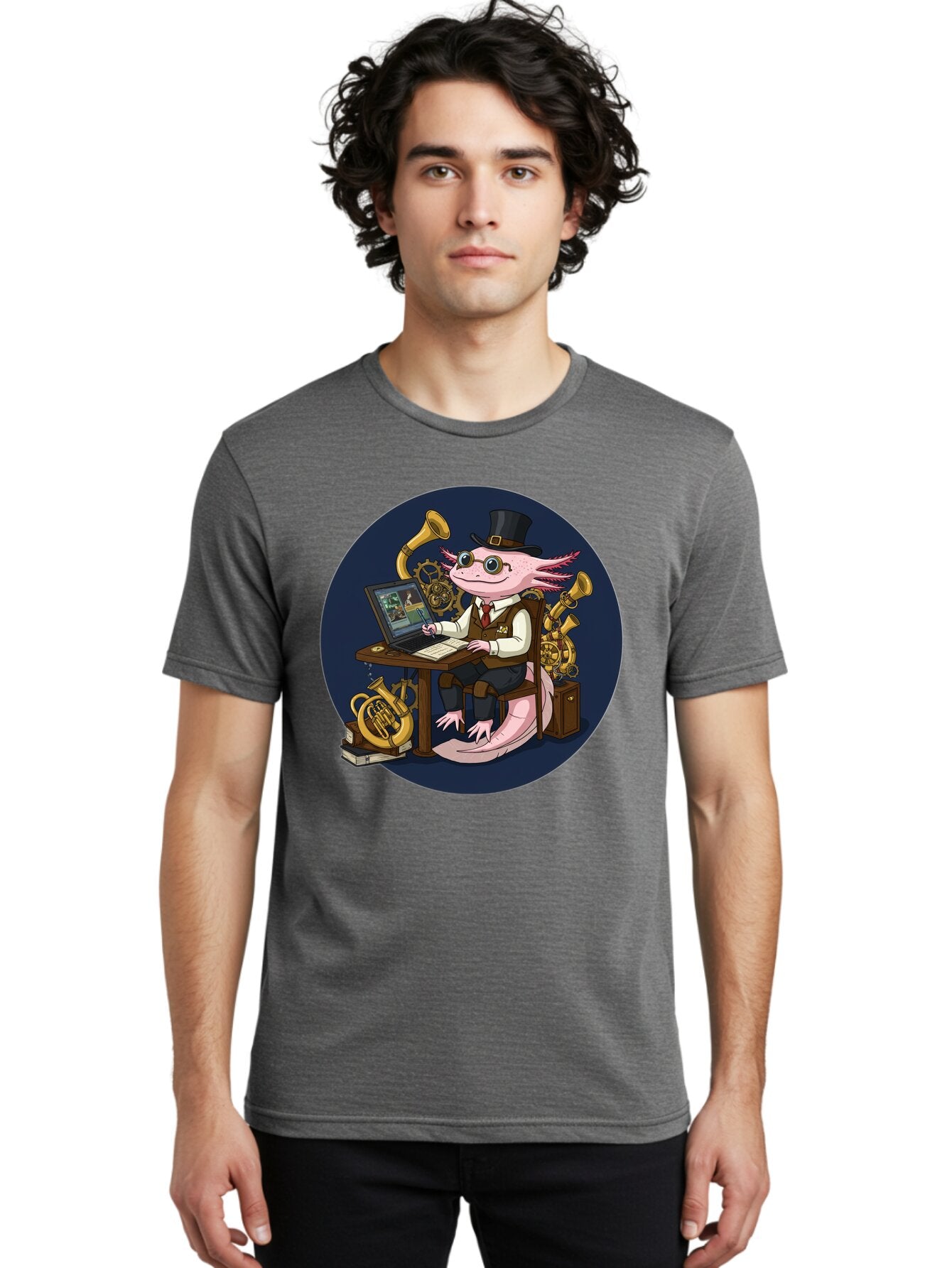Axolotl-Conductor Men'S Graphic Tee, 100% Cotton, Comfortable Casual Summer Wear, Machine Washable, Vintage Camera, Old Camera, Antique Camera, Black Camera, Classic Photography, Photography Equipment, Nostalgic Device, Film Camera, Camera Art Baq303 19