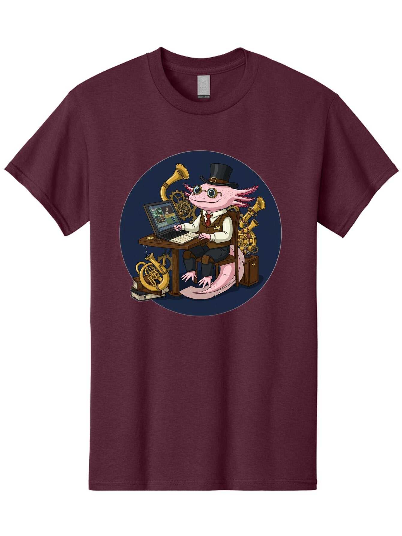 Axolotl-Conductor Men'S Graphic Tee, 100% Cotton, Comfortable Casual Summer Wear, Machine Washable, Vintage Camera, Old Camera, Antique Camera, Black Camera, Classic Photography, Photography Equipment, Nostalgic Device, Film Camera, Camera Art Baq303 9