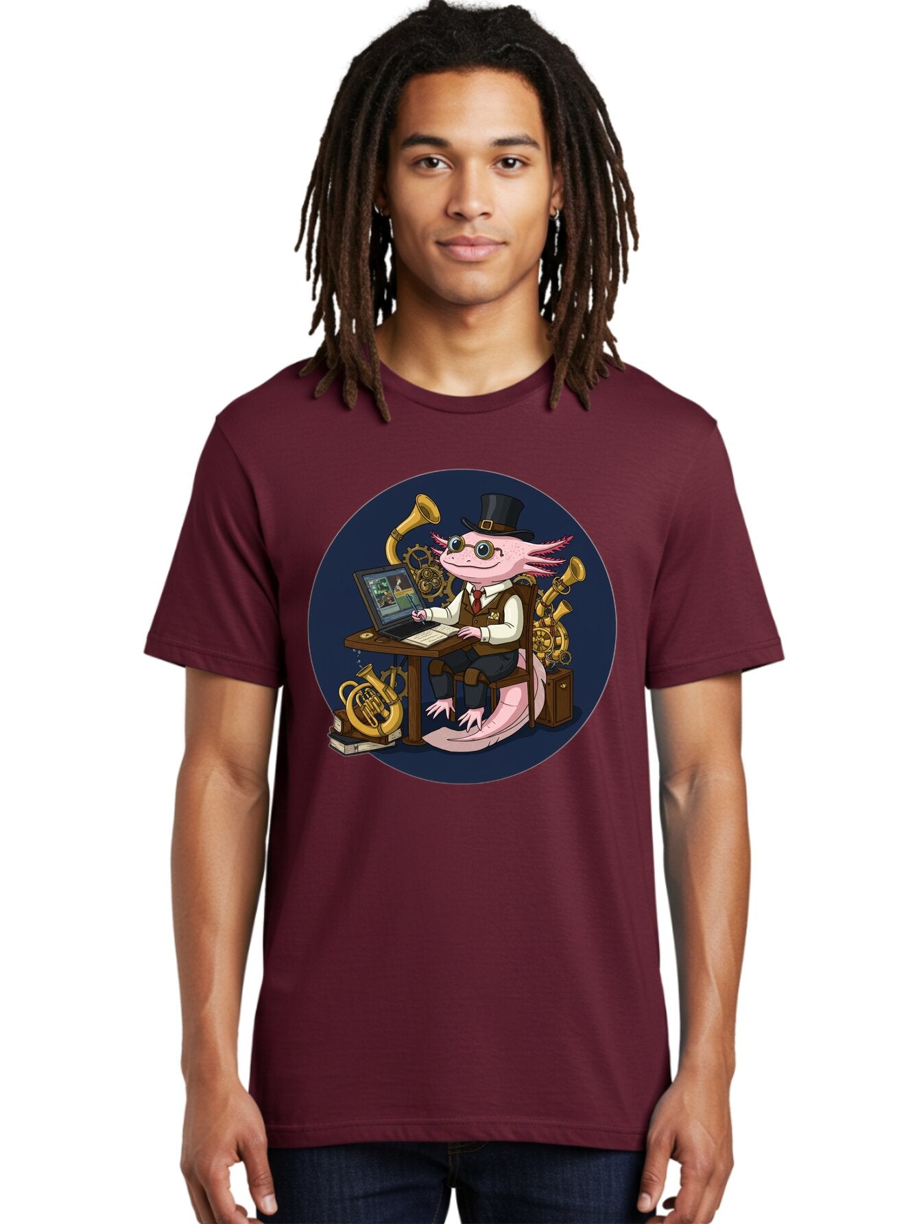 Axolotl-Conductor Men'S Graphic Tee, 100% Cotton, Comfortable Casual Summer Wear, Machine Washable, Vintage Camera, Old Camera, Antique Camera, Black Camera, Classic Photography, Photography Equipment, Nostalgic Device, Film Camera, Camera Art Baq303 26