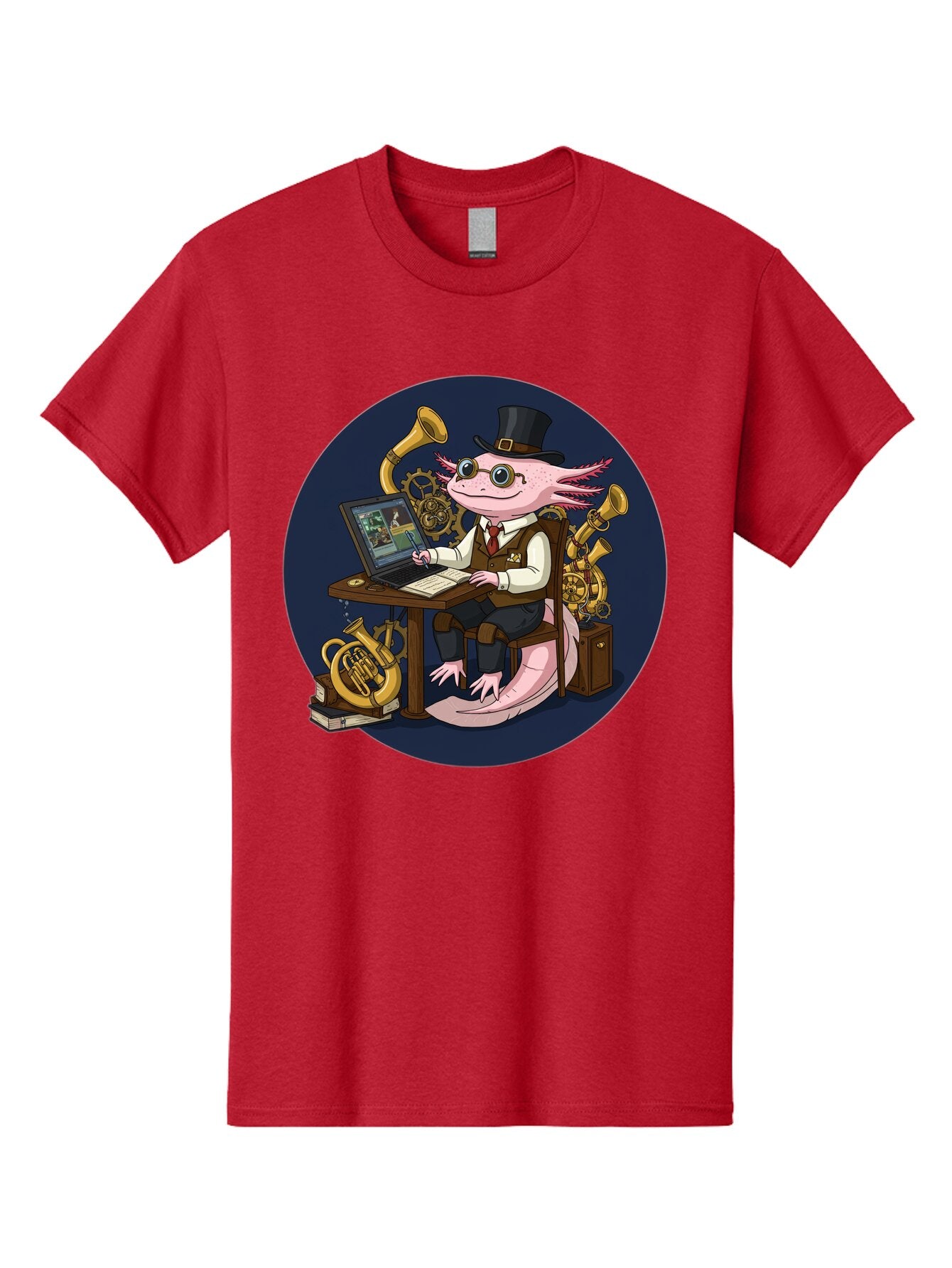 Axolotl-Conductor Men'S Graphic Tee, 100% Cotton, Comfortable Casual Summer Wear, Machine Washable, Vintage Camera, Old Camera, Antique Camera, Black Camera, Classic Photography, Photography Equipment, Nostalgic Device, Film Camera, Camera Art Baq303 4