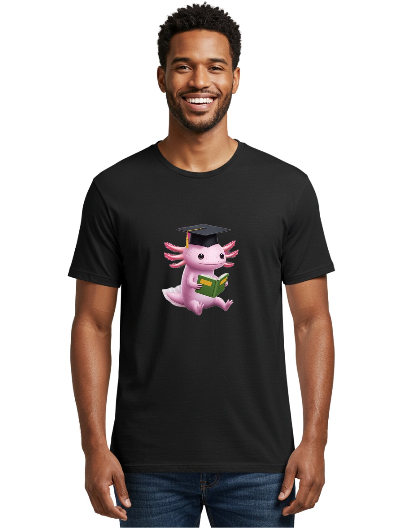 Axolotl-Graduate Men'S Graphic Tee, 100% Cotton, Comfortable Casual Summer Wear, Machine Washable, Vintage Camera, Old Camera, Antique Camera, Black Camera, Classic Photography, Photography Equipment, Nostalgic Device, Film Camera, Camera Art Baq304 20