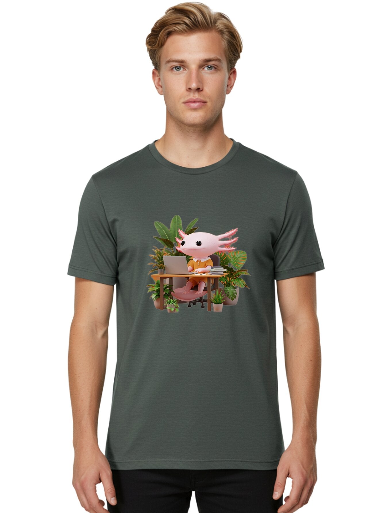 Axolotl-Office-Worker Men'S Graphic Tee, 100% Cotton, Comfortable Casual Summer Wear, Machine Washable, Vintage Camera, Old Camera, Antique Camera, Black Camera, Classic Photography, Photography Equipment, Nostalgic Device, Film Camera, Baq305 16