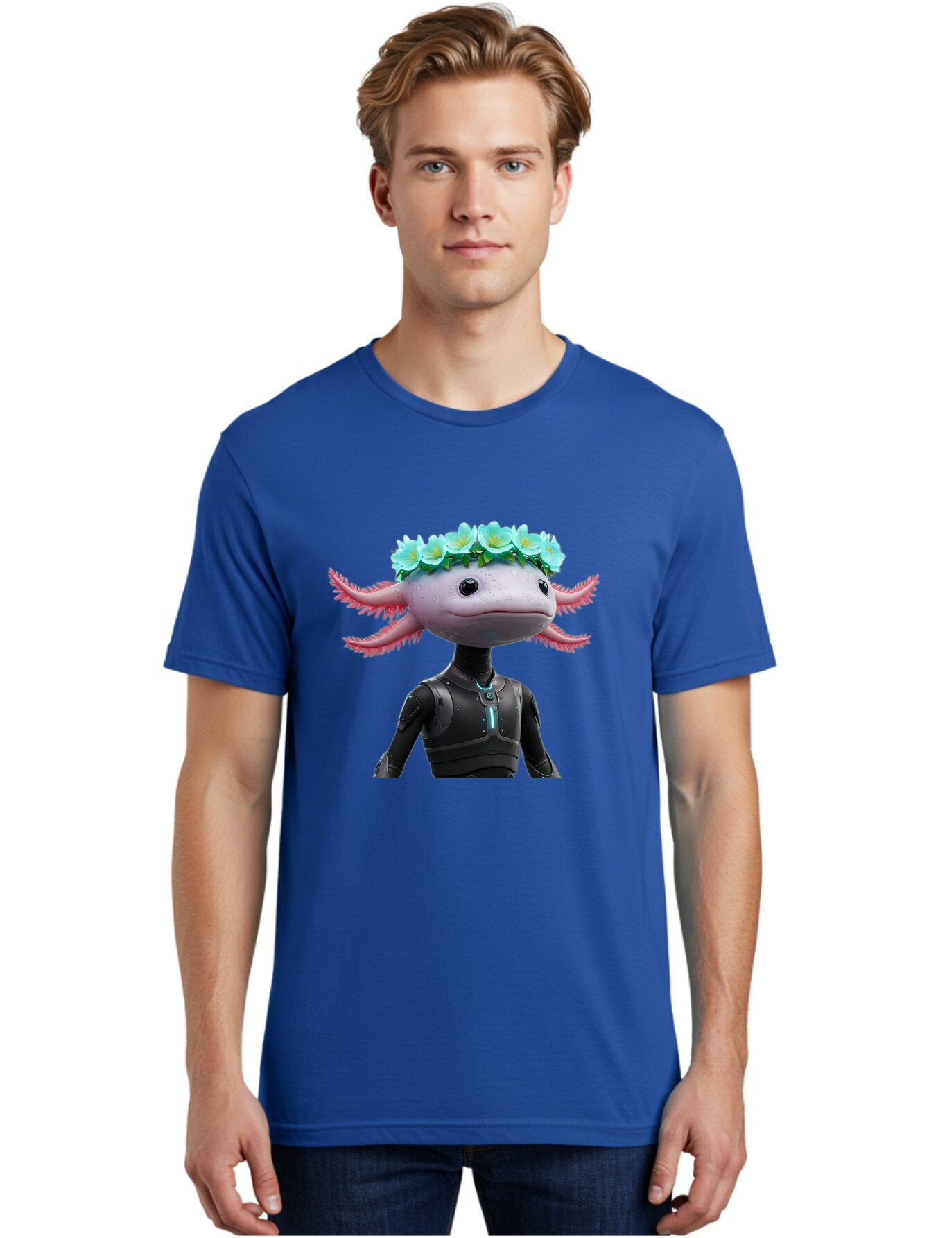 Axolotl-Robot Men'S Graphic Tee, 100% Cotton, Comfortable Casual Summer Wear, Machine Washable, Vintage Camera, Old Camera, Antique Camera, Black Camera, Classic Photography, Photography Equipment, Nostalgic Device, Film Camera, Camera Art Baq306 24